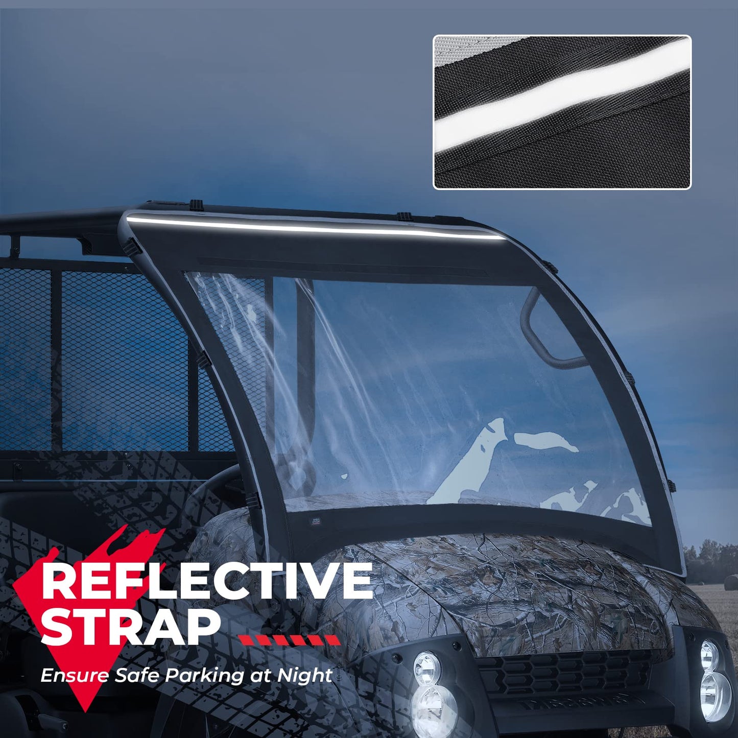 KEMIMOTO UTV Windshield Compatible with Kawasaki Mule 600 Mule 610 4x4 XC SE 2005-2016 Clear Fold Up Window UTV Full Front Windshield Accessories