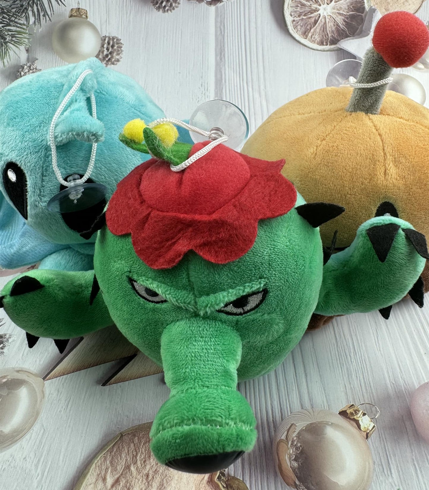 JHESAO - 3 Pieces Plant and Zombies Zombie Plush Cactus Set Potato Mine Toys PVZ Cactus Plushies 1 2 Plush Soft Ice Lettuce Doll for Fans of