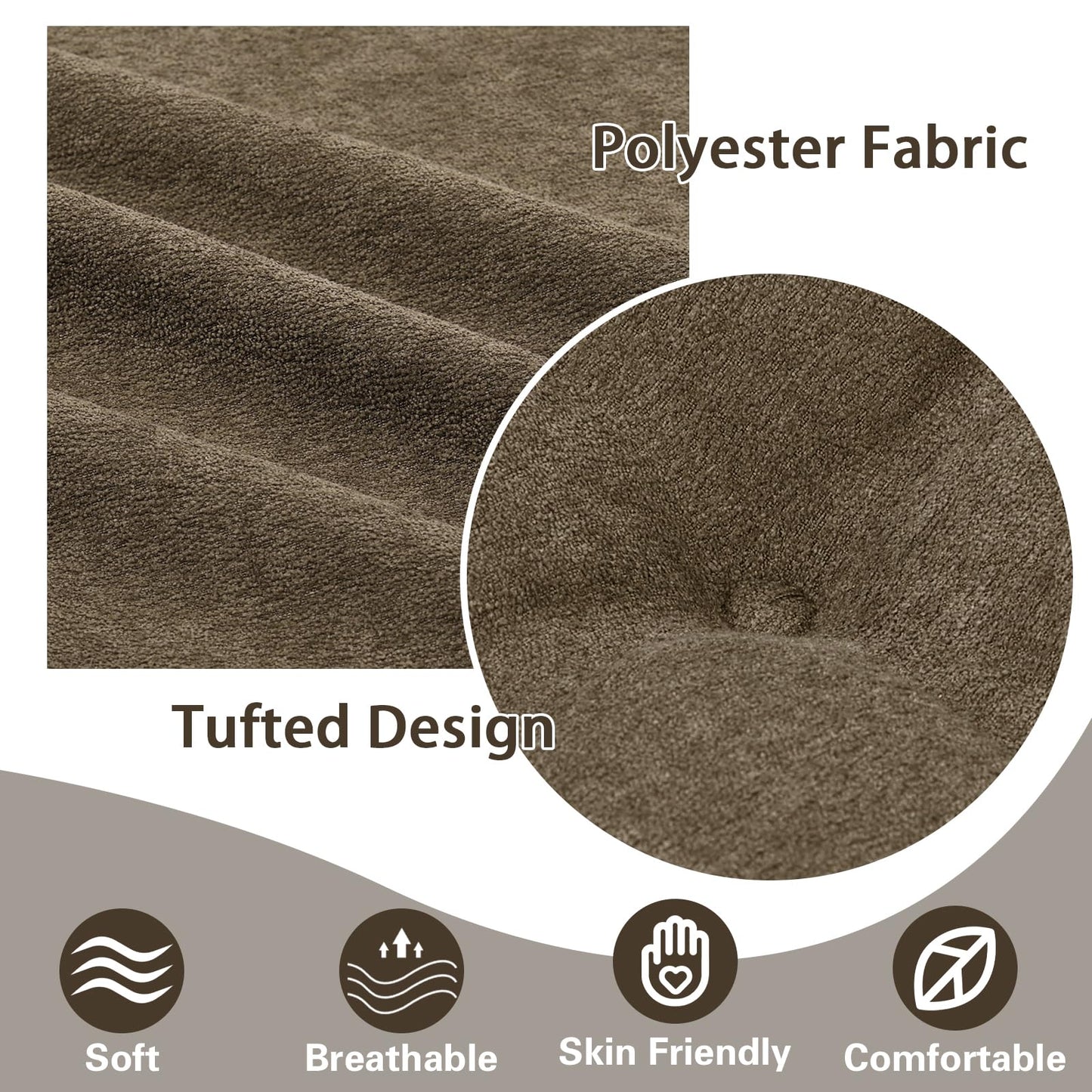 TANYOO Recliner Cushion Patent Dual Layer Fillings Chair Cushion for Elderly 20x20x5 Inches Extra Large Pad for Armchairs Booster Seat Cushions Pain Pressure Relief Brown