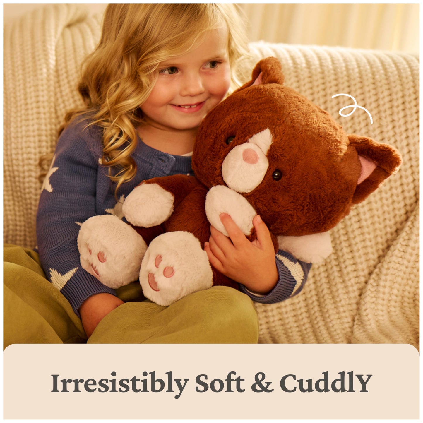 GUND Hazel Kitten Plush Toy, Premium Kitten Stuffed Animal, Sensory Toy for Ages 0 and Up, Brown, 12”