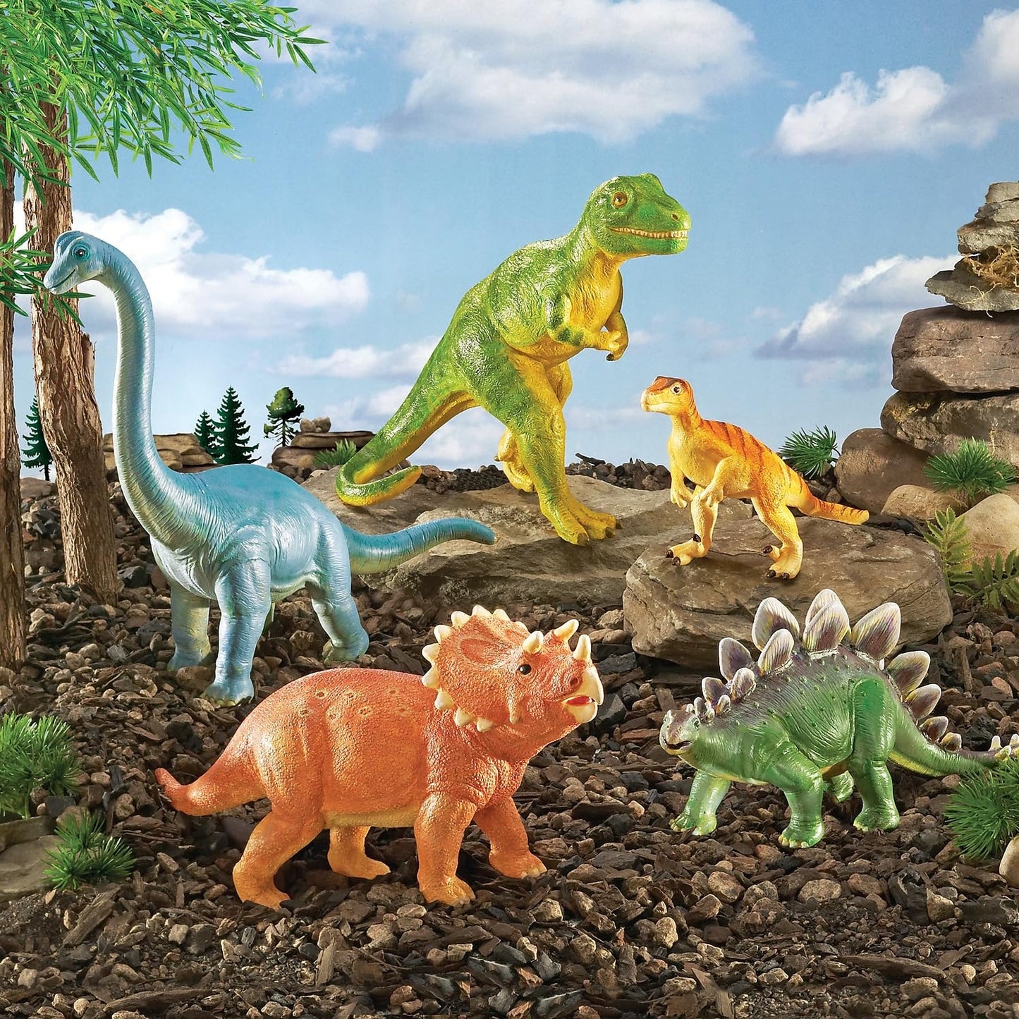 Learning Resources Jumbo Dinosaurs - Toddler Learning Toys, Dinosaurs Toys for Kids Ages 3+, Dinosaur Games