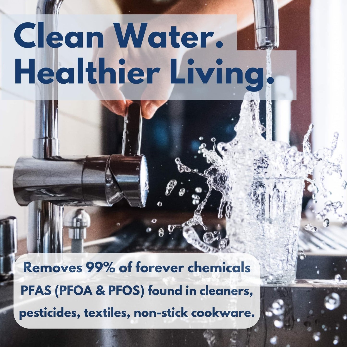 Campbell Ultrafiltration+ Inline Under Sink Filter Kit - High flow inline filter: 2.2 GPM. Removes up to 99% of over 1,000 harmful contaminants including: PFAS, PFOA, and PFAS - NSF 42/53 Certified