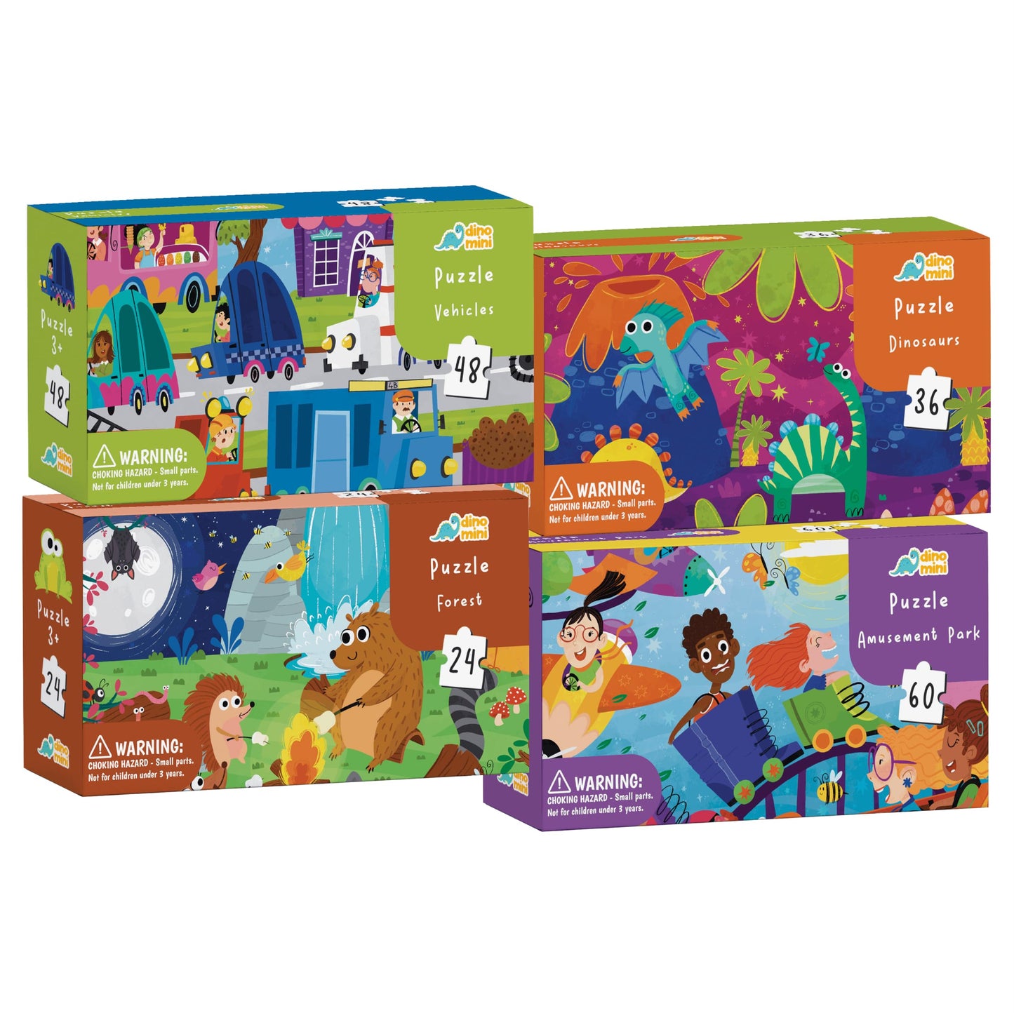 Floor Puzzle Set - 4 Jigsaw Puzzles Value Pack