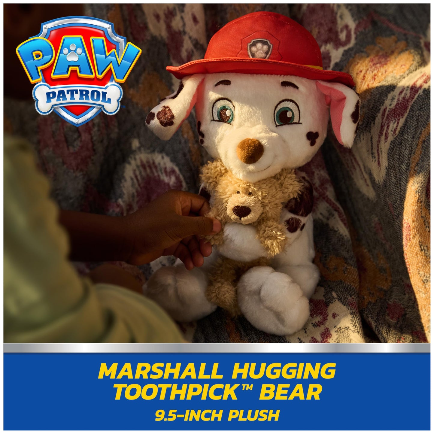 GUND PAW Patrol Marshall with Toothpick Teddy Bear, Official Marshall Plush Toy, Dog Stuffed Animal for Ages 1 and Up, 9.5”