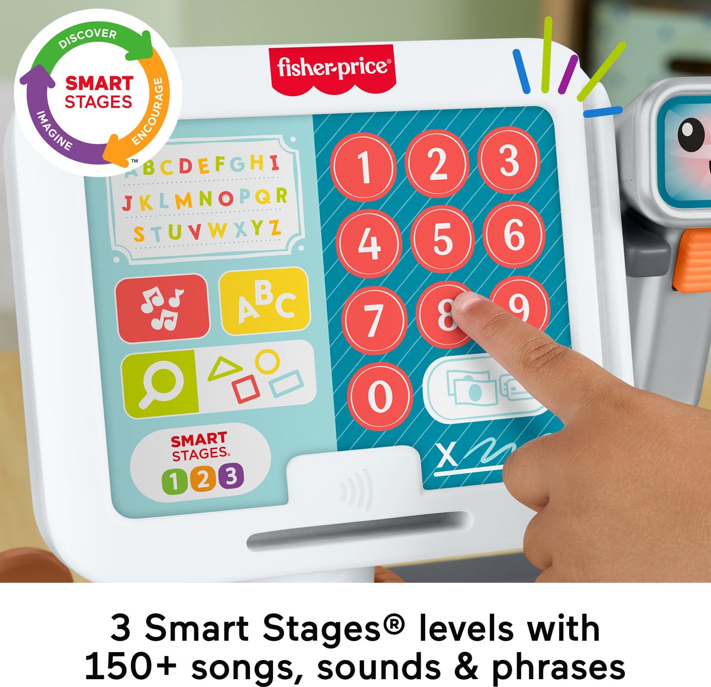 Fisher-Price Toddler Learning Toy Laugh & Learn Count & Shop Cash Register Play Store with 20 Pieces for Pretend Play Kids Ages 2+ Years