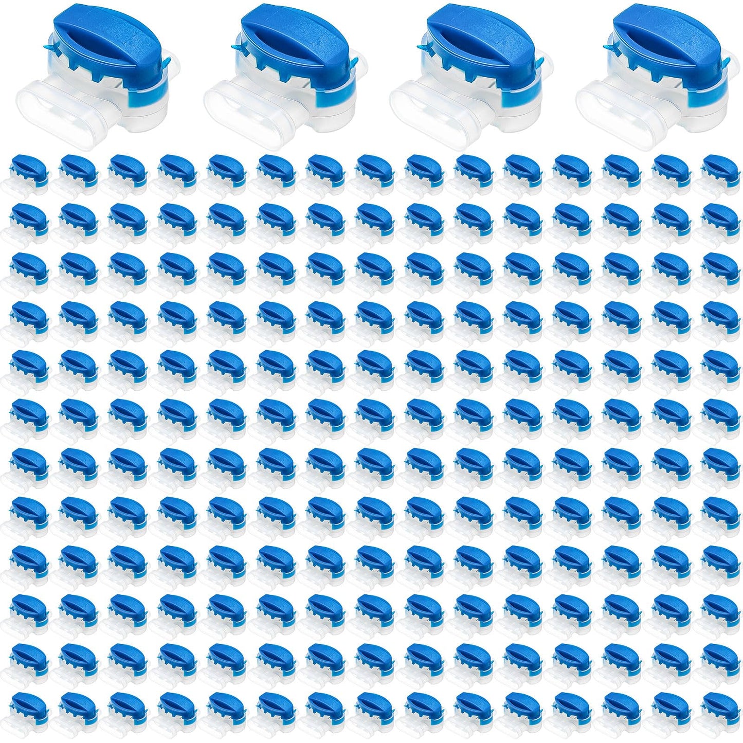 TOODOO 180 Pieces 3 Way Wire Connectors Locks Electrical IDC 314-box Wire Self-Stripping Pigtail Connectors for 22-14 AWG Cables Robotic Lawn Mowers Irrigation Application