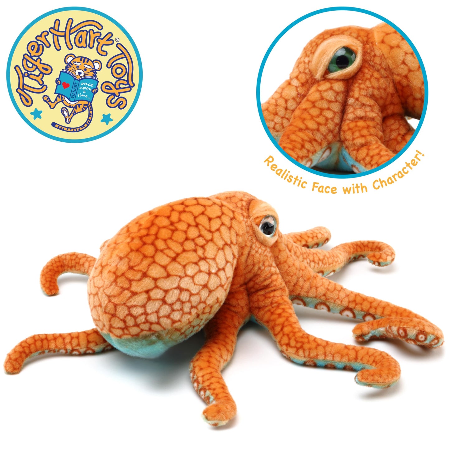Olympus The Octopus - 18 Inch Stuffed Animal Plush - by TigerHart Toys