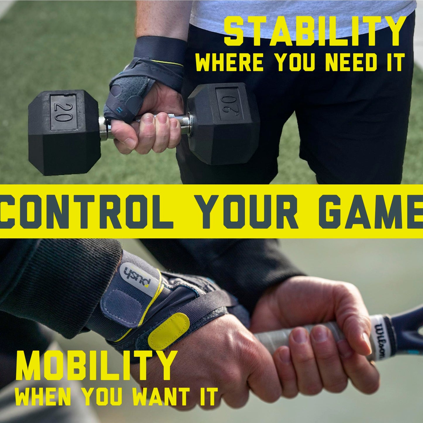 Push Sports Thumb Brace for Thumb MP Joint Injuries. Relief for Skier's Thumb and Ligament Injuries. Can be Worn Under Gloves to Provide Stability During Sports. (Right Medium) - Not for CMC Support