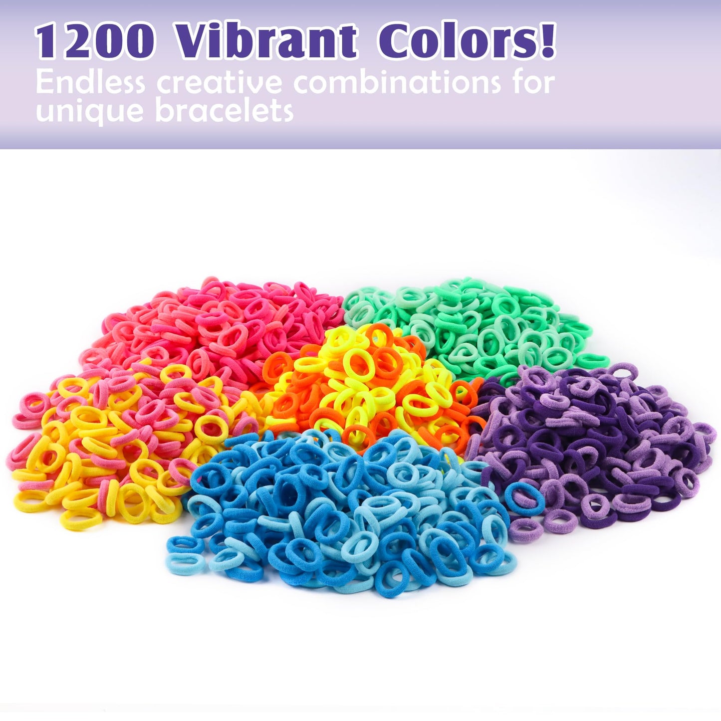 DPAPDI Bracelet Making Kit Toys for Kids, Girls Crafts for Ages 6-12, Mermaid Weaving Loom Bracelets Kits with 1200+ Colorful Fabric Loops, Birthday Gift for DIY Beginners