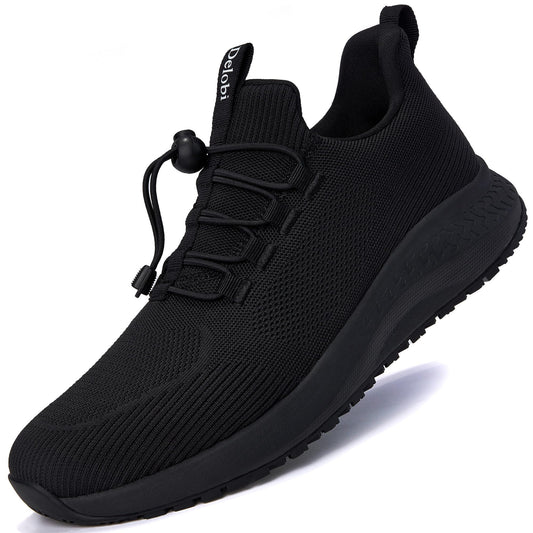 AEHAO Women's Non Slip Work Shoes Slip Resistant Waterproof Chef Shoe for Restaurant Kitchen Food Service Nursing Hospital Staff Walking Sneakers with Slip-On Design,Black 8