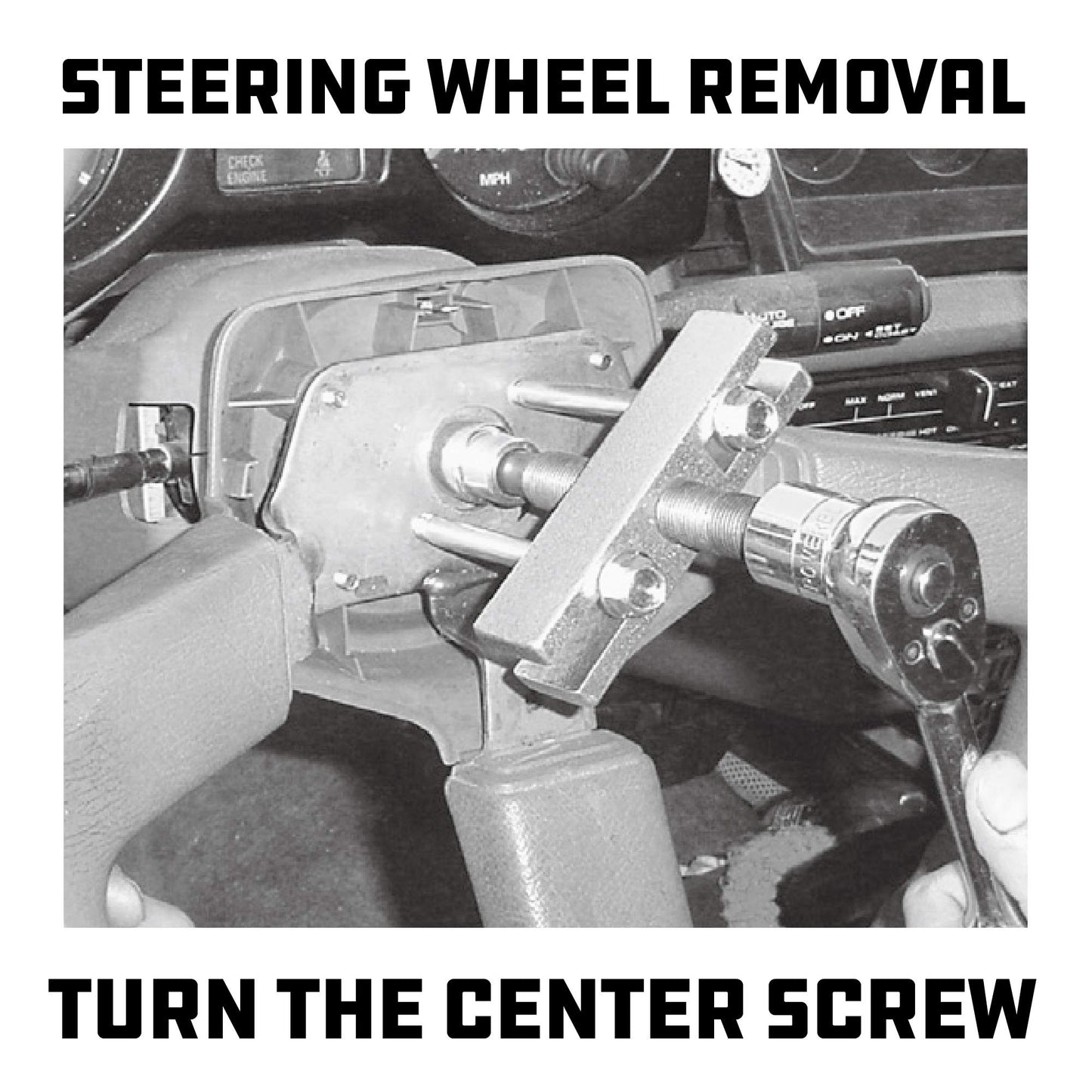 Powerbuilt Master Steering Wheel and Lock Plate Puller Kit, Foreign and Domestic Vehicles, 16 Piece Car Repair Tool Set - 648748