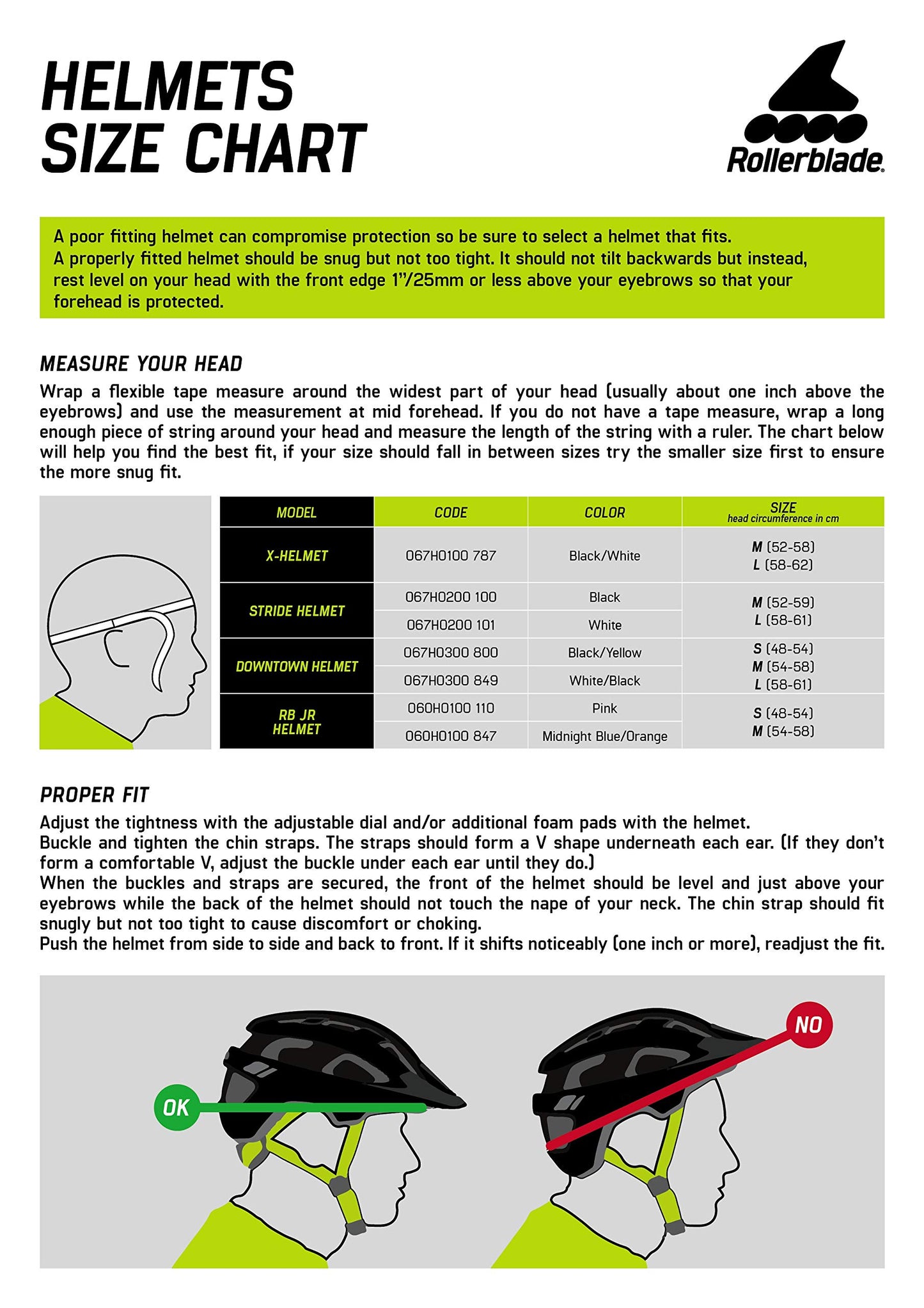 Rollerblade X-Helmet, Unisex, Black Medium