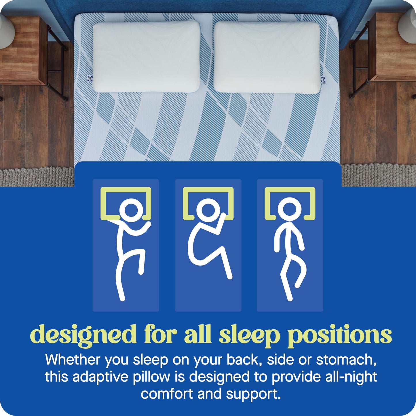 Sealy Dreamlife Queen Size Memory Foam Cooling Pillow with Surface Guard Technology, Removable Machine-Washable Cover, 1 Year Limited Warranty, White (2 Pack)