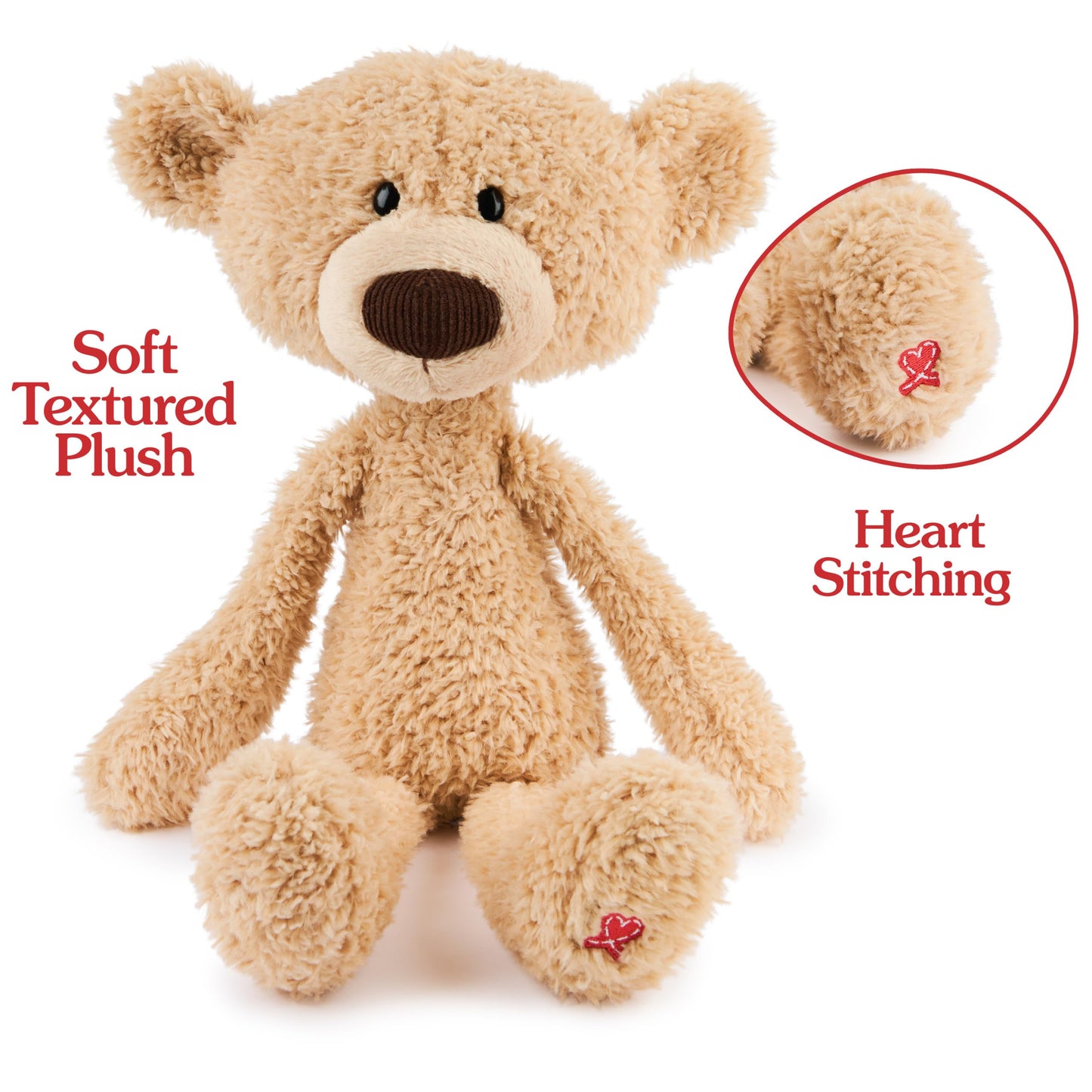GUND Toothpick Classic Teddy Bear, Premium Stuffed Animal for Ages 1 and Up, Beige, 15