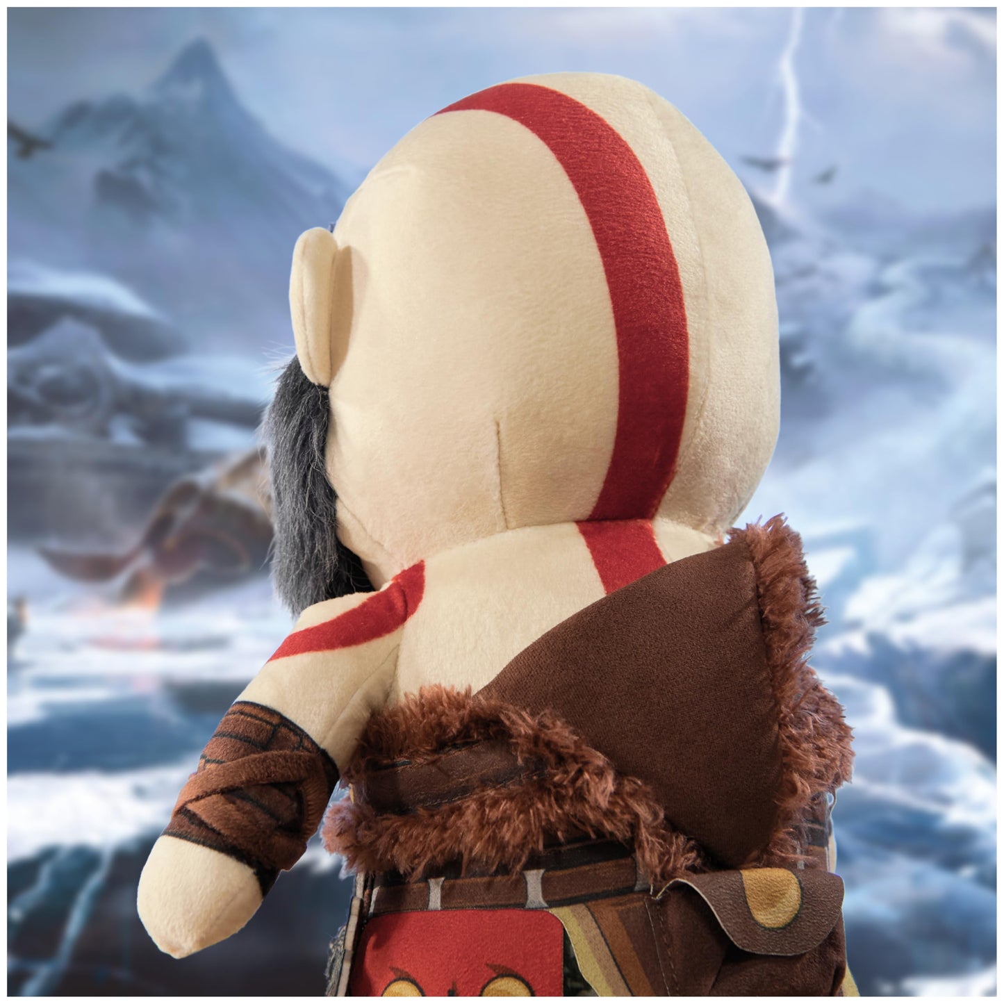 PlayStation, God of War Ragnarok, Premium 10-Inch Kratos Collector Grade Plush Toy, Cute Plushies and Kids Toys for PS5 Fans of All Ages