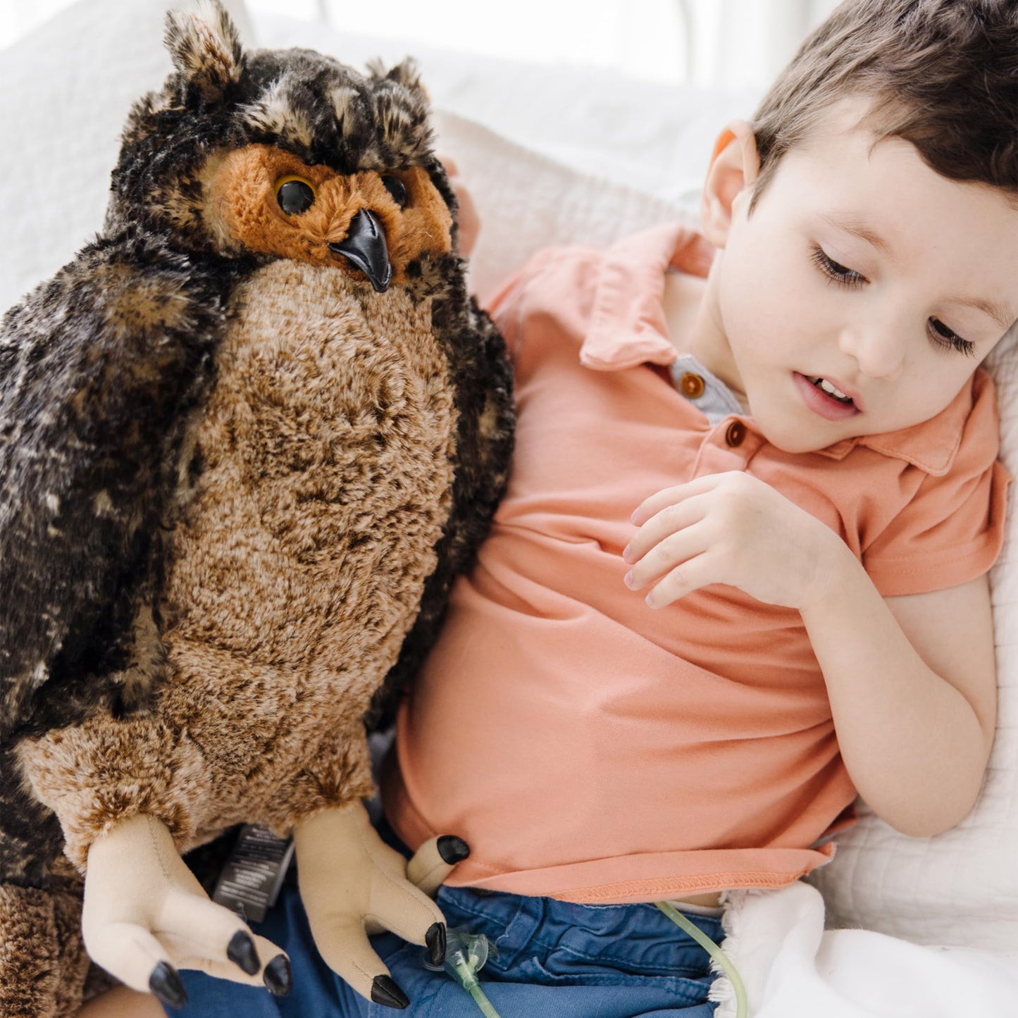 Melissa & Doug Giant Owl - Lifelike Stuffed Animal (17 inches Tall)