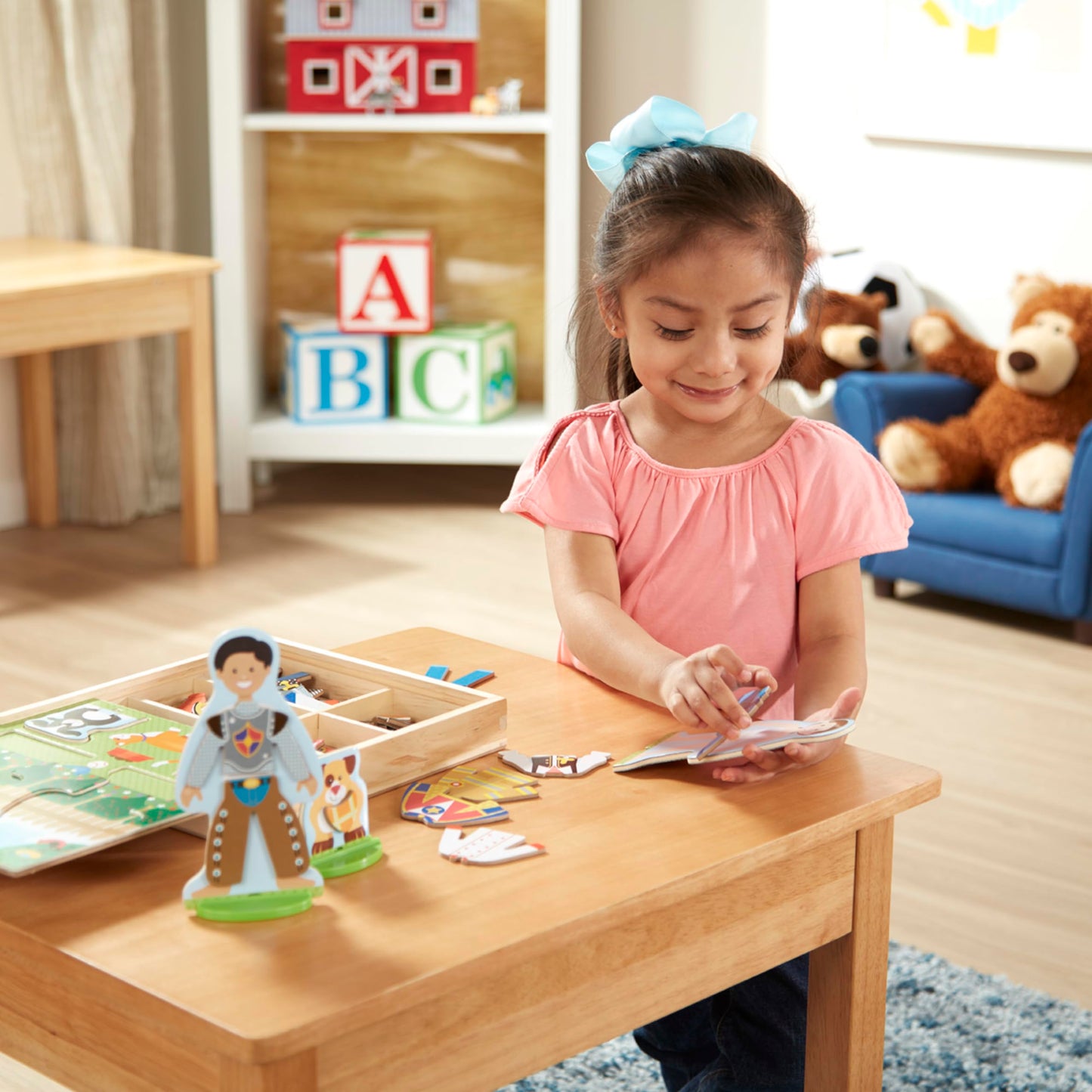 Melissa & Doug Occupations Magnetic Dress-Up Wooden Dolls Pretend Play Set (82 pcs) Pretend Play Magnetic Dress-Up Dolls for Kids