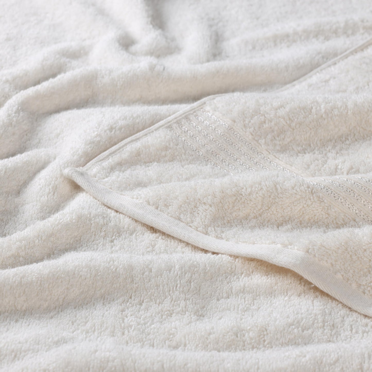 Superior Egyptian Cotton 6-Piece Towel Set, Bathroom Essentials, Towels For Bathroom, Apartment, Airbnb, Guest Bath, Face, Hand, Bath Towels, Washcloths, Absorbent, Fast Drying, Ivory