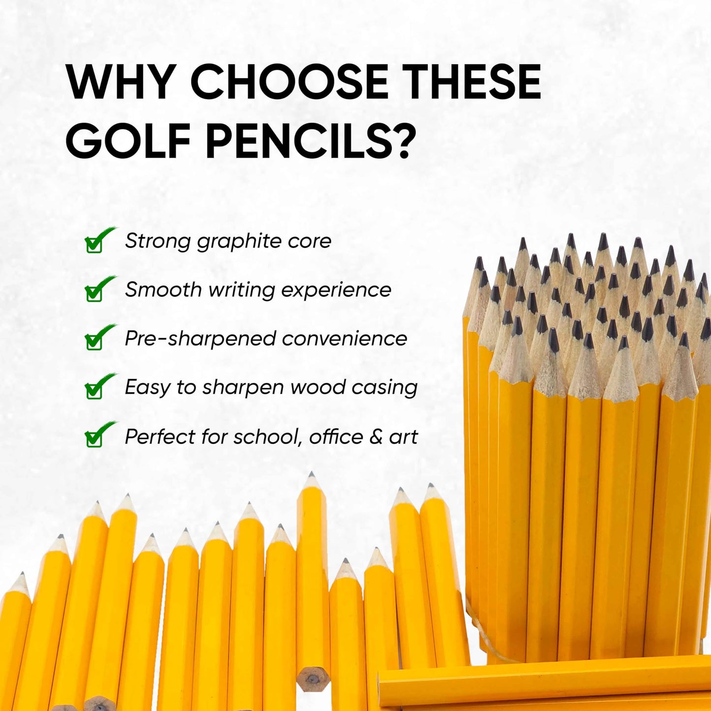 1000 Pack #2 HB Mini Golf Pencils Bulk, Wood-cased 3.5” Small Pencils Bulk, Pre-sharpened mini pencil bulk for Teachers Writing, Marking Sketching, Classroom Essentials, Back to School Supplies