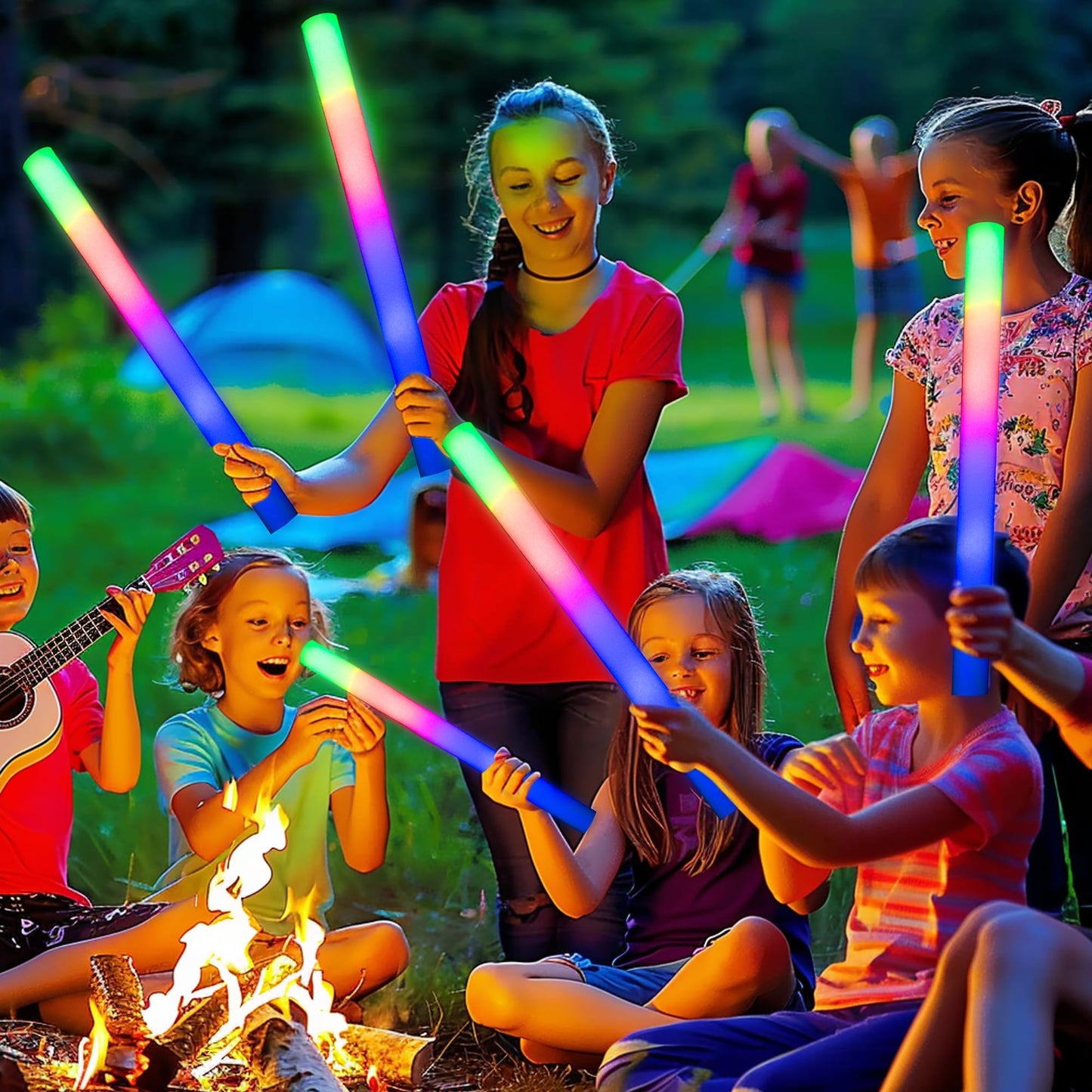 68 Pack led foam glow sticks bulk,wedding glow sticks for reception props，white light-up sticks for adults wedding，light up foam sticks，party light sticks pack,light sticks for parties bulk.