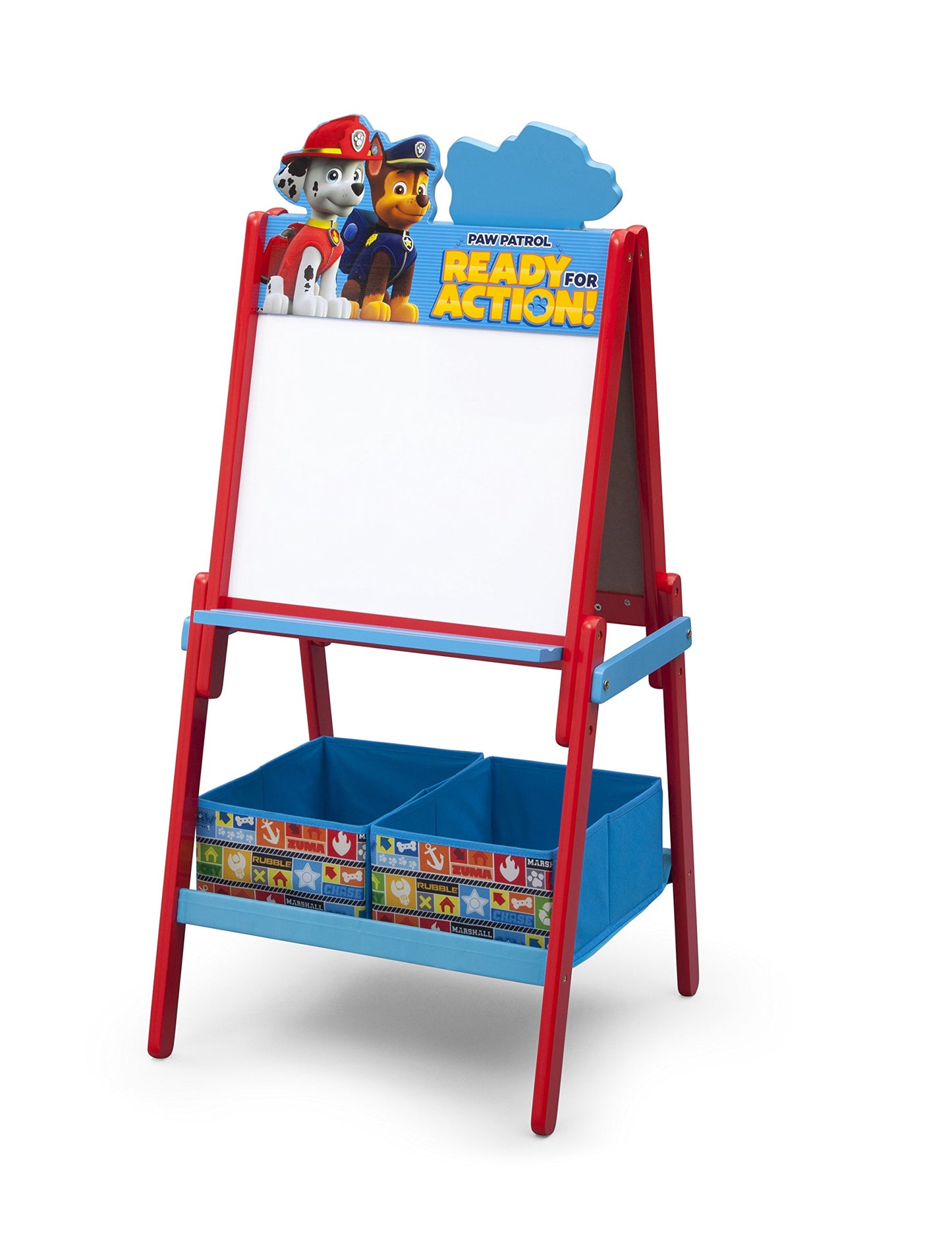 Nick Jr. Delta Children Wooden Double Sided Activity Easel with Storage, Paw Patrol