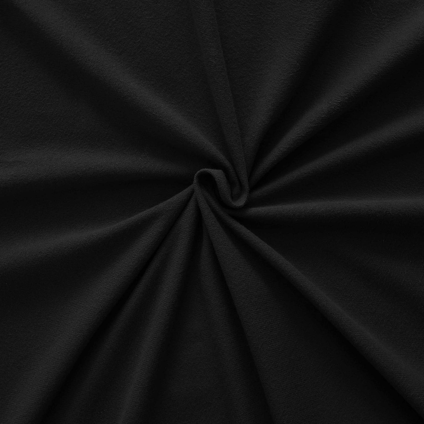 Flannel Sheets Warm and Cozy Deep Pocket Breathable All Season Bedding Set with Fitted, Flat and Pillowcases, King, Black
