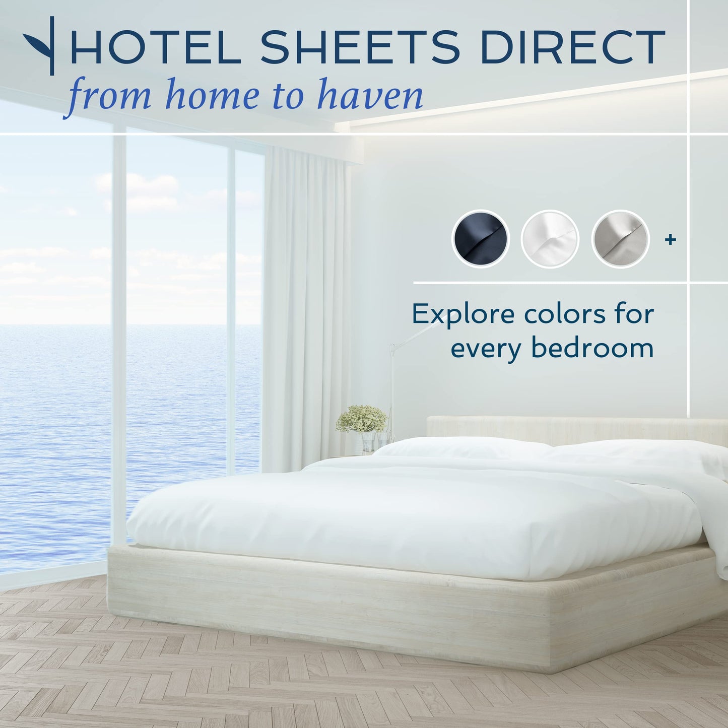 Hotel Sheets Direct 4 Piece Bed Sheet Set Full Size, 100% Viscose Derived from Bamboo Sheets Set with 2 Pillowcases, Cooling & Breathable Luxury Bedding, Moisture-Wicking & Silky Soft Texture, White