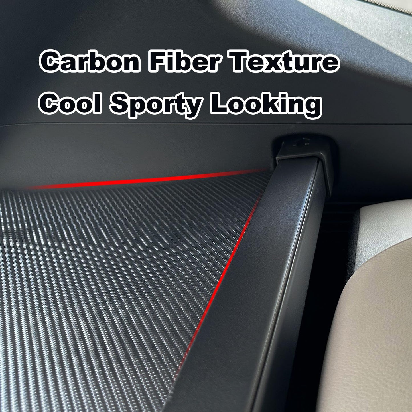 Volcaner Cargo Cover Compatible with All-New Toyota 4Runner 2025 2026 Accessories,Carbon Fiber Look Retractable Trunk Cover Organizer Security Shielding Shade Cover (Carbon Fiber Look,Hidden Handle)