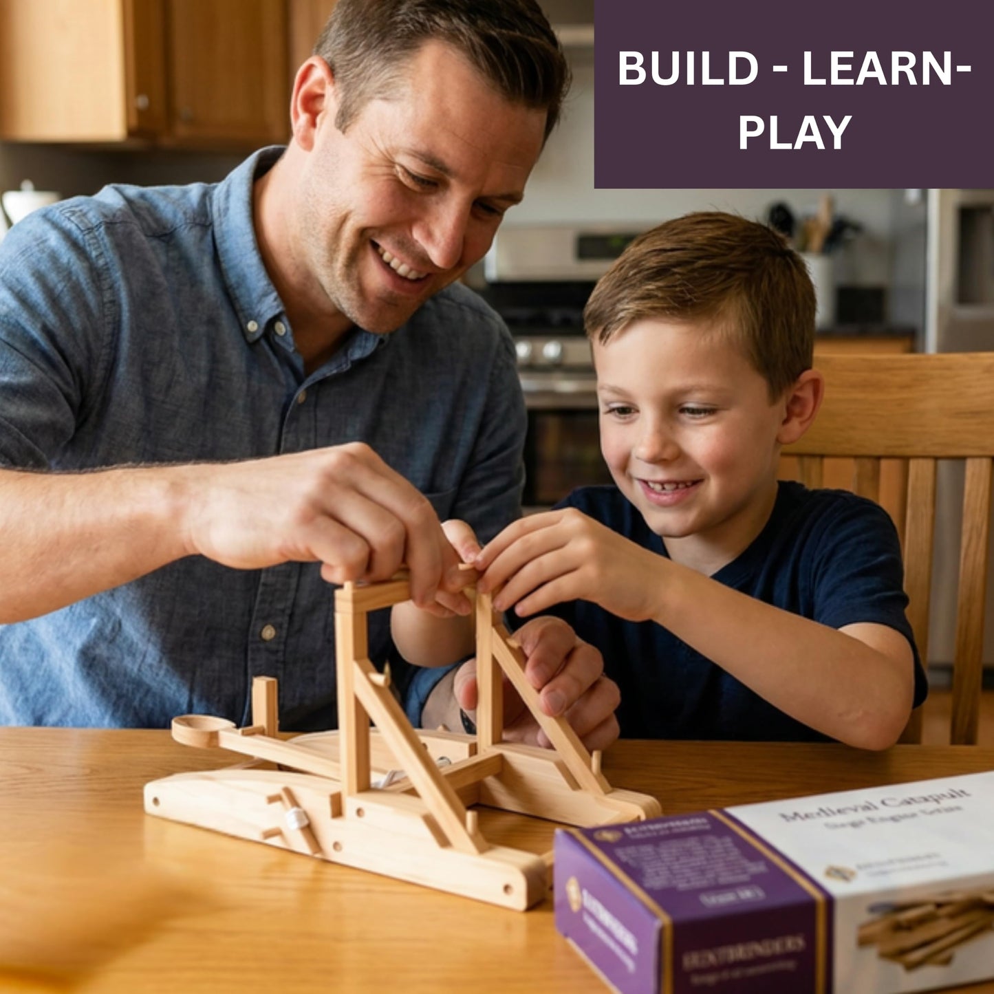 PATHFINDERS STEM Kit – Medieval Catapult kit| Trebuchet Science Kits Teens and Adults | Stem Kits Physics Toys | Engineering kit | Learning Resource