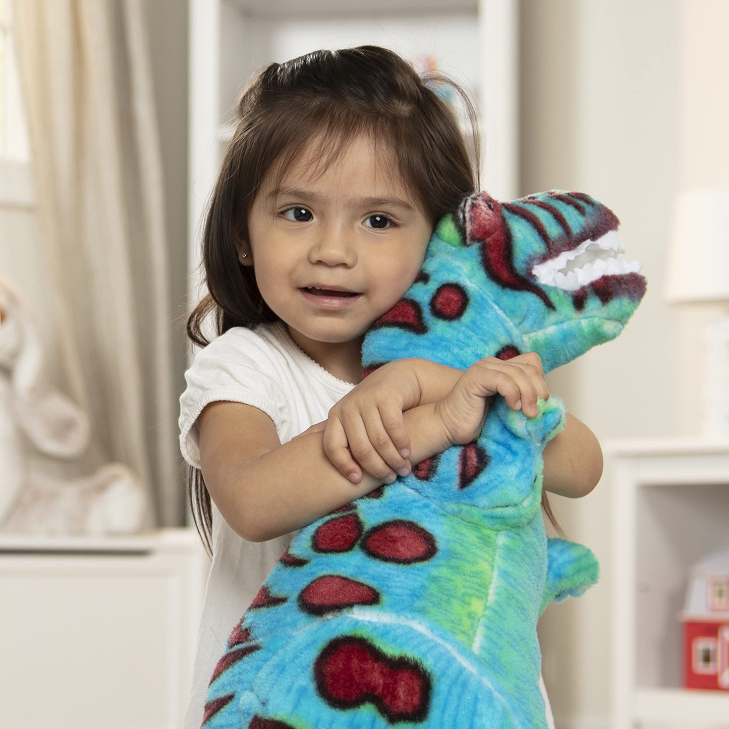 Melissa & Doug T-Rex Dinosaur - Lifelike Stuffed Animal (Over 2 feet Tall) Giant Blue Stuffed T-Rex Plush Toy
