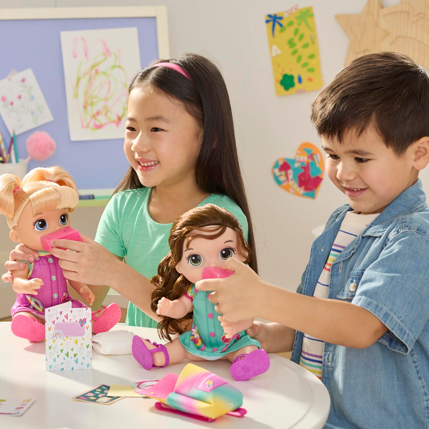 Baby Alive Time for School Baby Doll Set, Back to School Toys for 3 Year Old Girls & Boys & Up, 12 Inch Baby Doll, Blonde Hair (Amazon Exclusive)