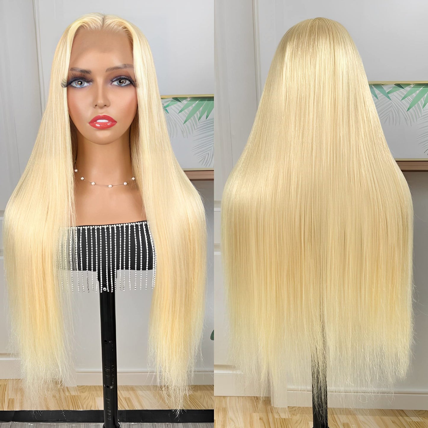 613 Lace Front Wig Human Hair 13x4 Blonde Lace Front Wigs 26Inch 210% Density 613 HD Lace Frontal Wig for Women 12A Brazilian Straight Human Hair Wig Glueless Wigs Pre Plucked with Baby Hair