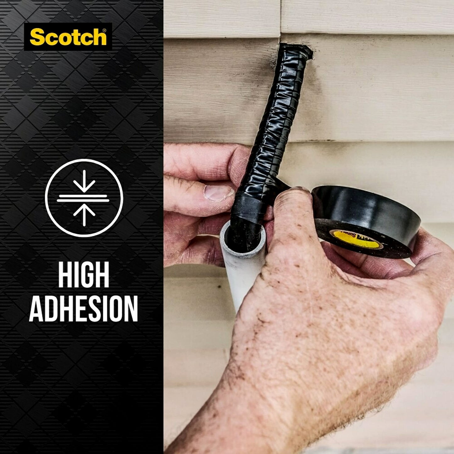 3M Scotch Super 88 Vinyl Electrical Tape, -18 to 105 Degree C, 10000 mV Dielectric Strength, 66' Length x 3/4" Width, Black (Pack of 10)