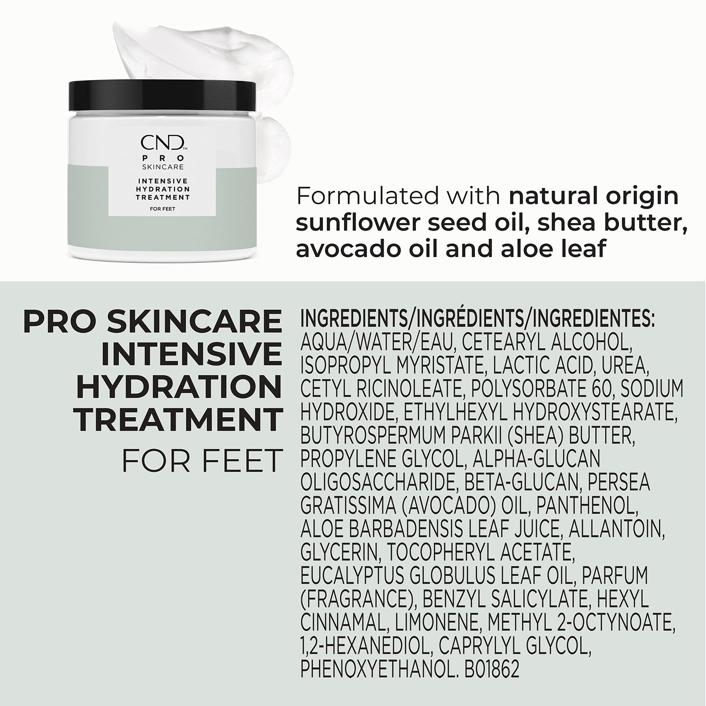 CND Pro Skincare Intensive Hydration Treatment for Feet, Relieves Severely Dry Skin on Soles and Heels, 15 Fl Oz