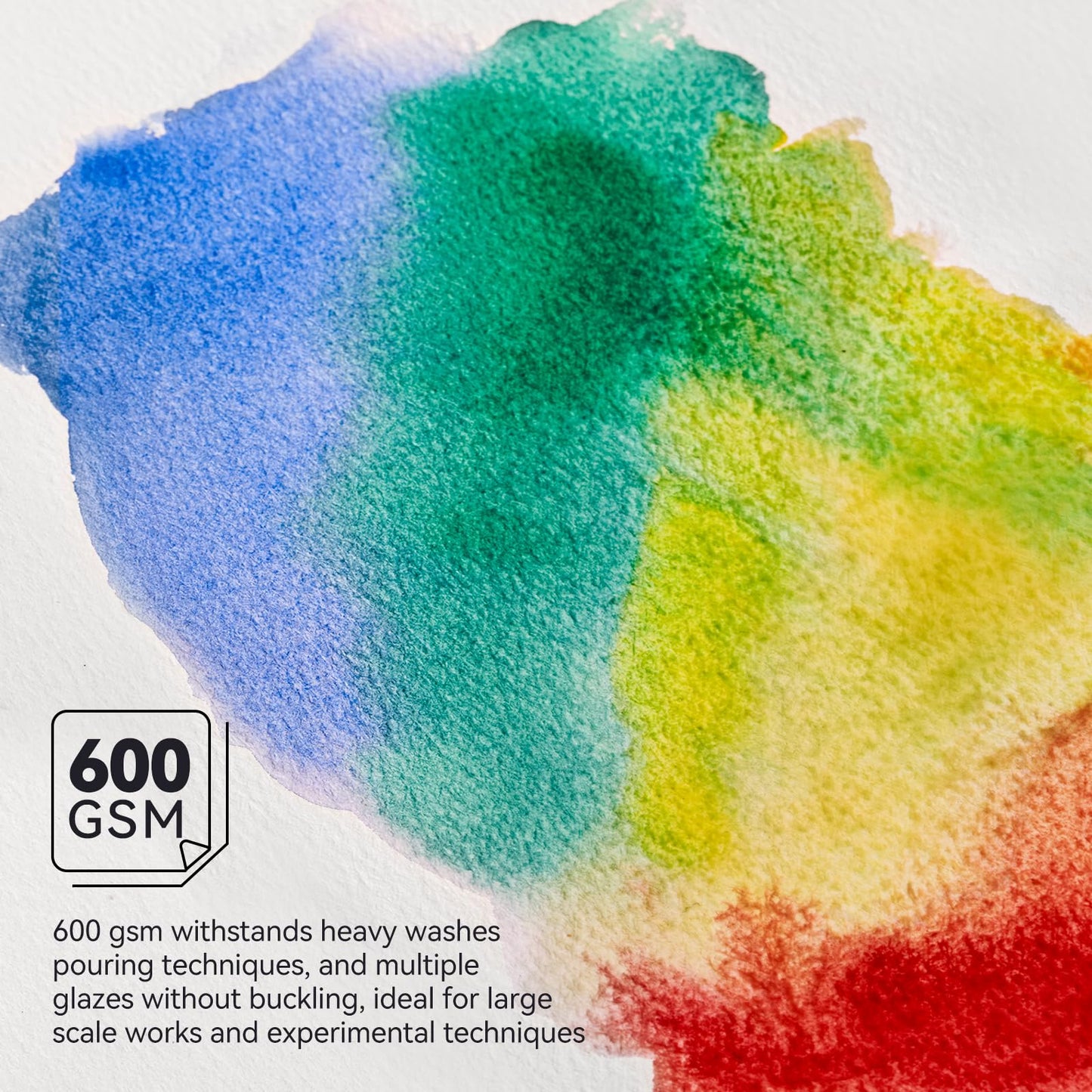 LIGHTWISH Watercolor Paper Bulk, 100% Cotton Cold Press 600gsm, 2 Pack, Total 24 Sheets A5 hole-punched Replaceable Paper for Artists, Adults,Students,5.5 * 8.2 Inches
