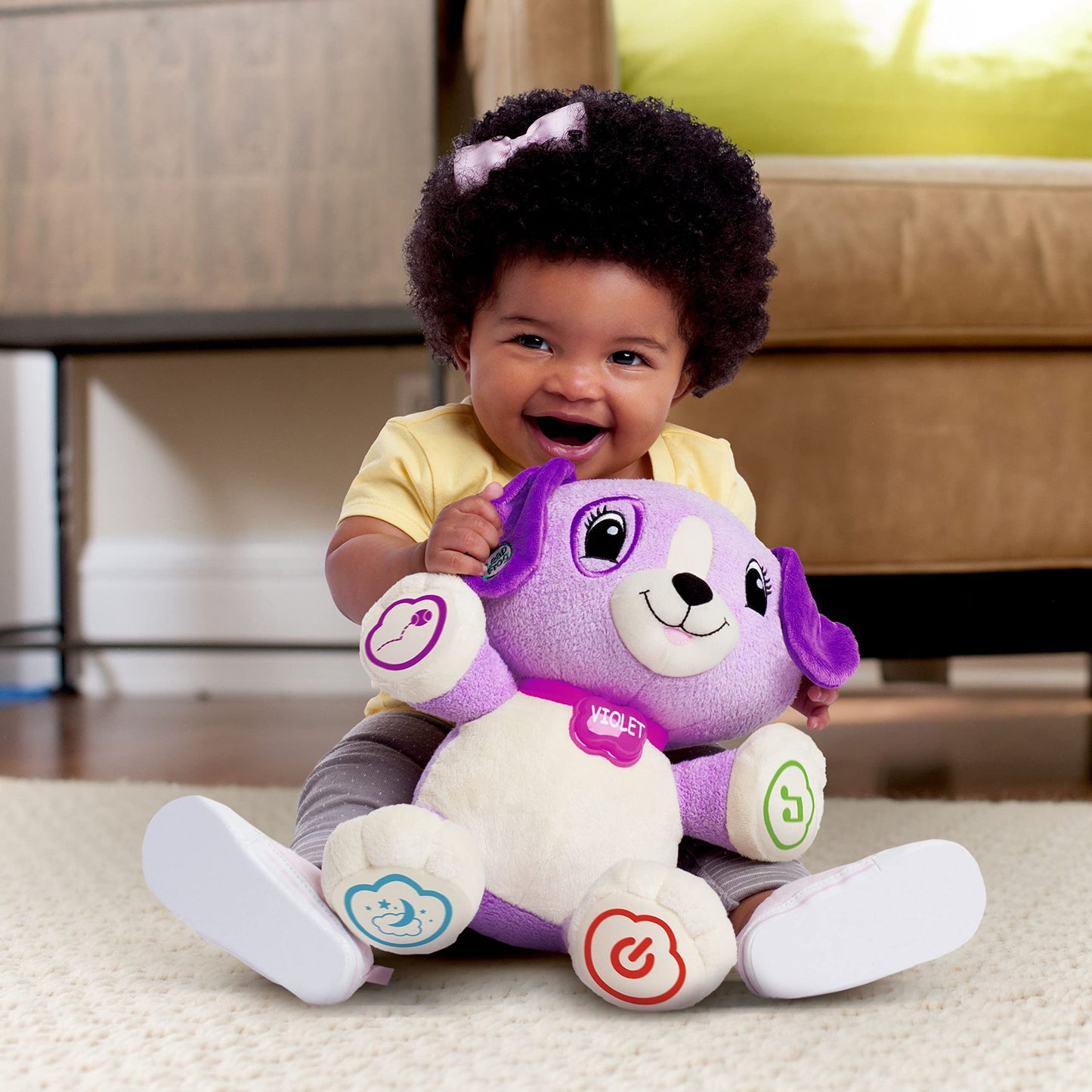 LeapFrog My Pal Violet, Infant Plush Toy with Personalization, Music and lullabies, Learning Content for Baby to Toddler, Frustration Free Packaging, English Version
