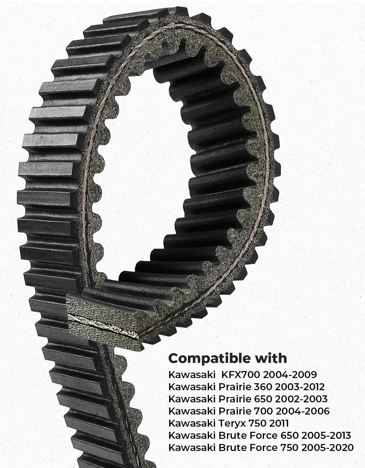 KEMIMOTO ATV Drive Belt Compatible with Kawasaki Brute Force 650 750 2005-2020 KFX700 2004-2009 Prairie 360 650 700 2002-2012 Teryx 750 2011 Replace 19C3218 59011-1080 59011-0019 Heavy-Duty