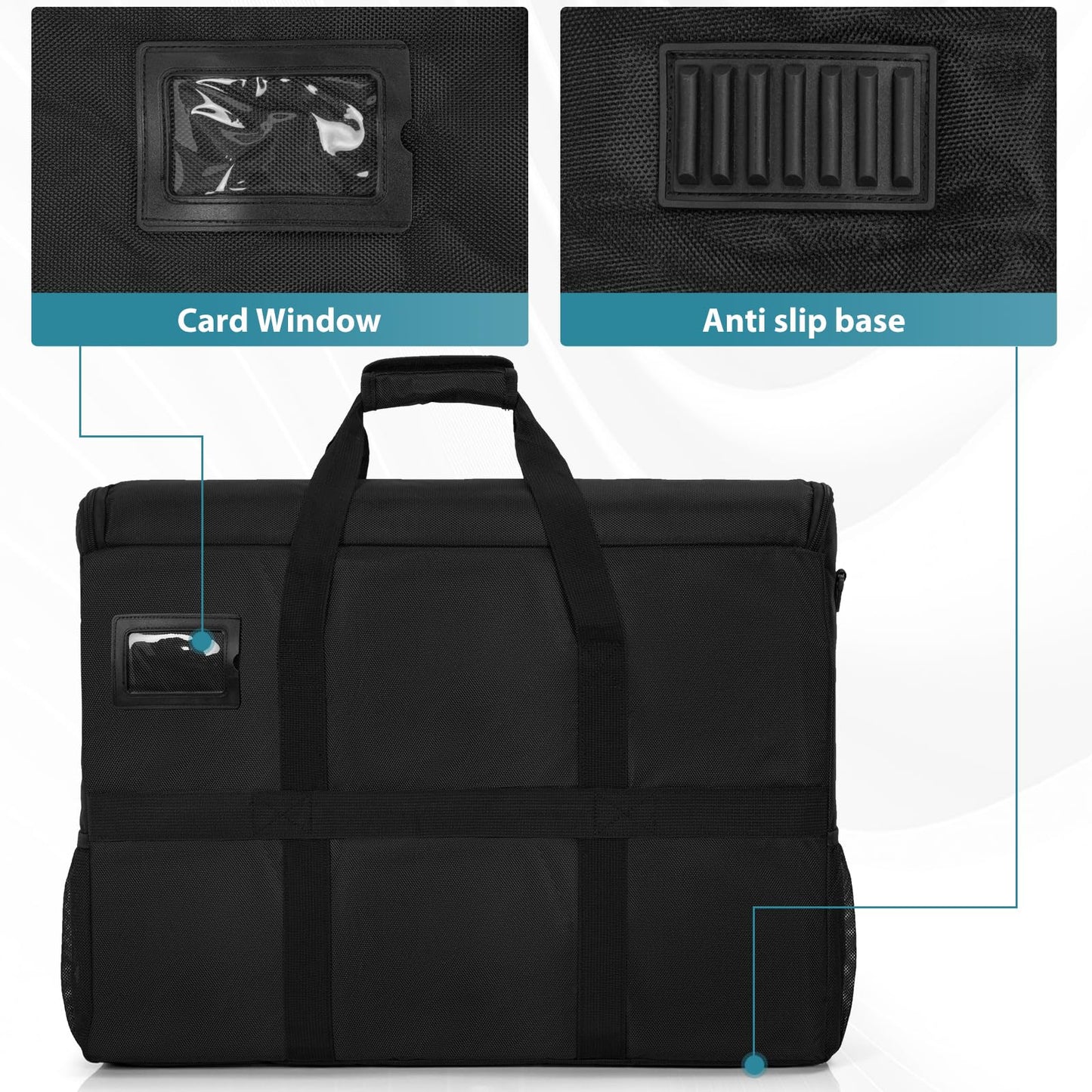 LASUK LCD Screens/TVs(up to 2) Transport Tote Bag for 19" - 24" Displays Padded Monitor Carrying Case (NOT FOR IMAC) Travel Bag With Shoulder Strap,Large Accessories Pocket