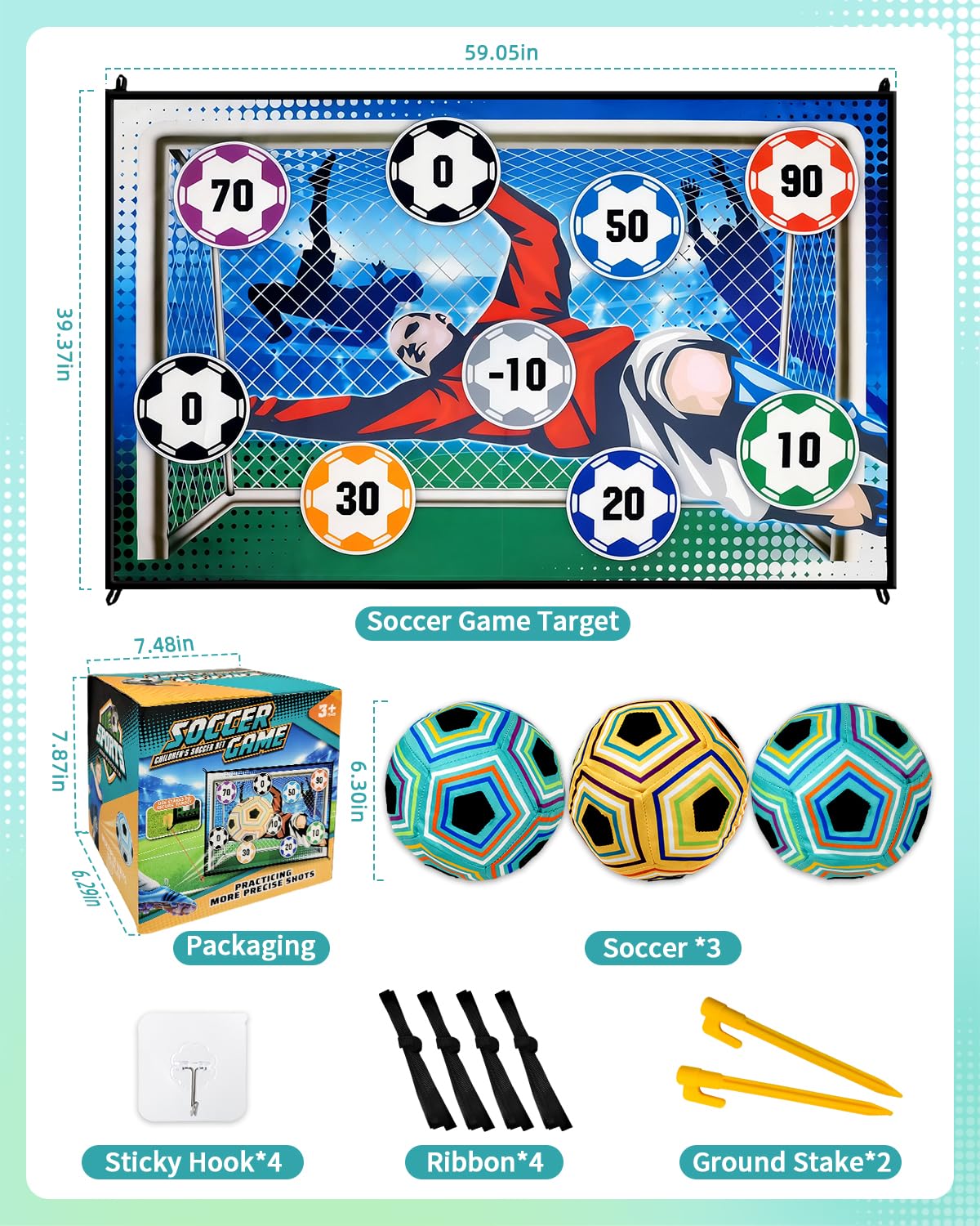 Mirthoza Sticky Soccer Target Game