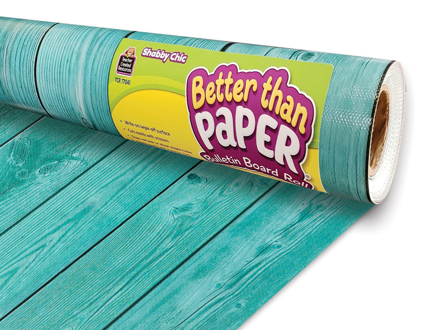 Teacher Created Resources Shabby Chic Wood Better Than Paper Bulletin Board Roll (TCR77041)
