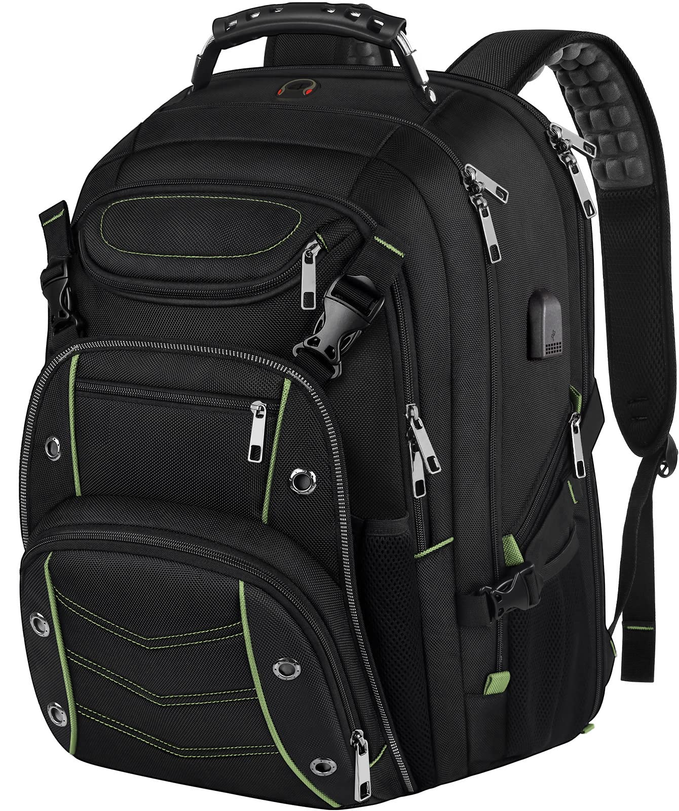 VECKUSON 18.4 Inch Laptop Backpack for Men and Women, 55L Extra Large Gaming Laptops Backpack with USB Charger Port, TSA Friendly Flight Approved and RFID Anti-Theft Pocket