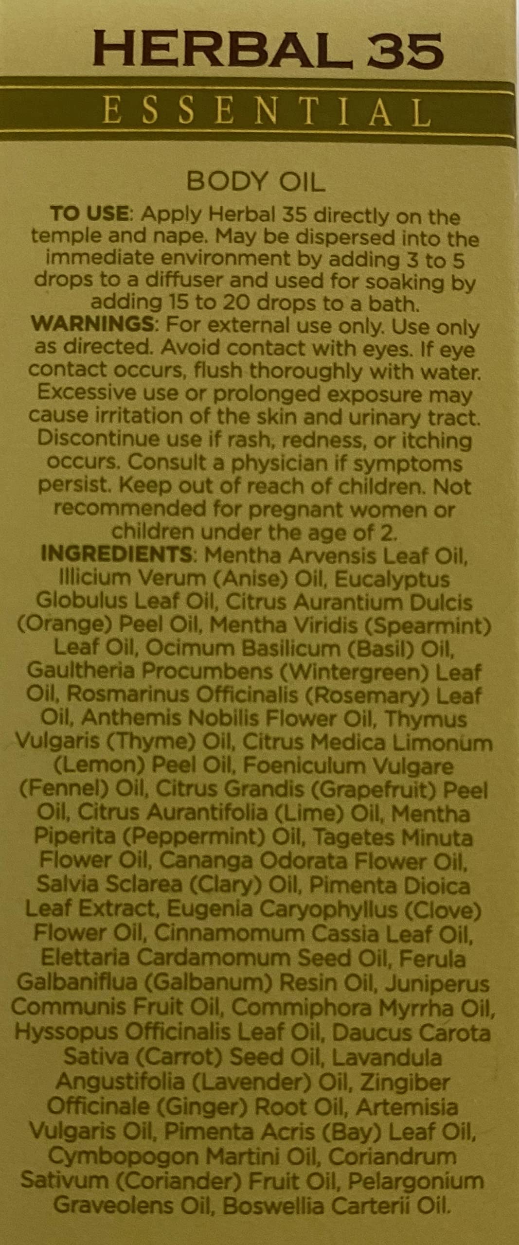 L’EUDINE Herbal 35 Essential Oil – Pack of 3 – 1fl oz Aromatherapy Oils – Eucalyptus and Mint Oil – Promotes Optimal Blood Circulation – Soothing and Calming Effect