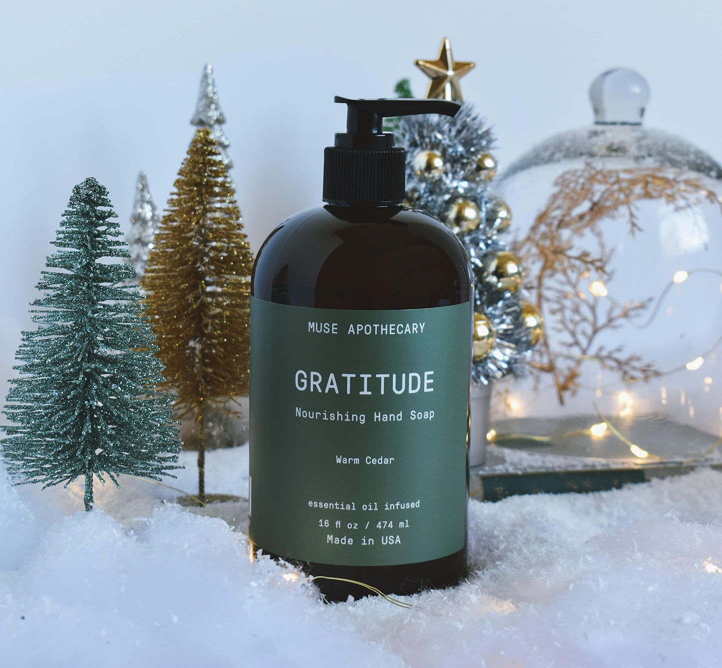Muse Bath Apothecary Hand Ritual - Botanical Collection - Aromatic and Nourishing Hand Soap, Infused with Natural Aromatherapy Essential Oils - 16 oz, Warm Cedar, 3 Pack