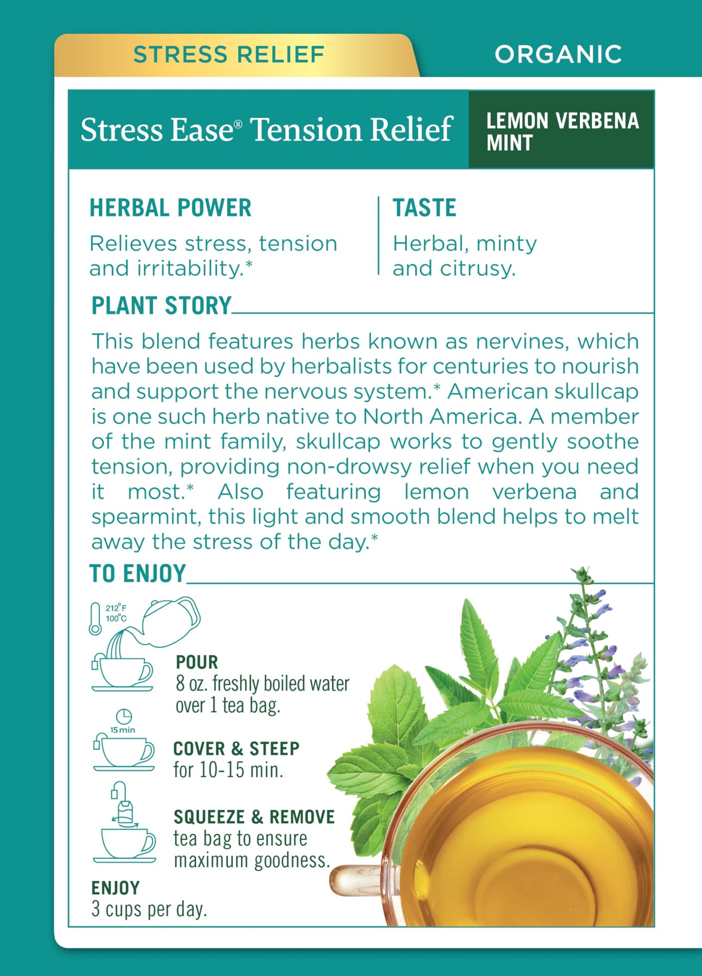 Traditional Medicinals Organic Herbal Tea Variety Pack for Stress and Sleep Support, 6 Flavors, Lavender, Chamomile, Lemon & Valerian Root, 96 Tea Bags, (6 Pack)