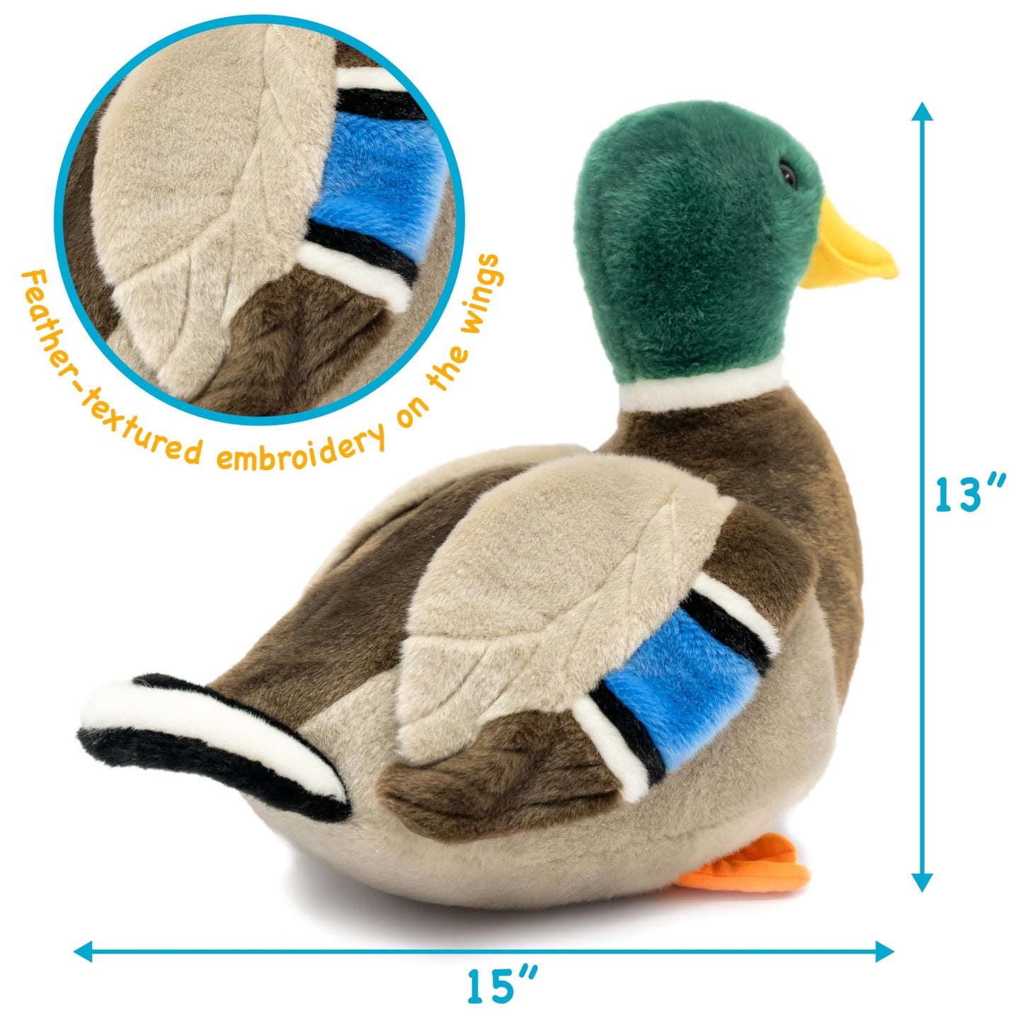 TigerHart Dakota The Duck - 15 Inch Stuffed Animal