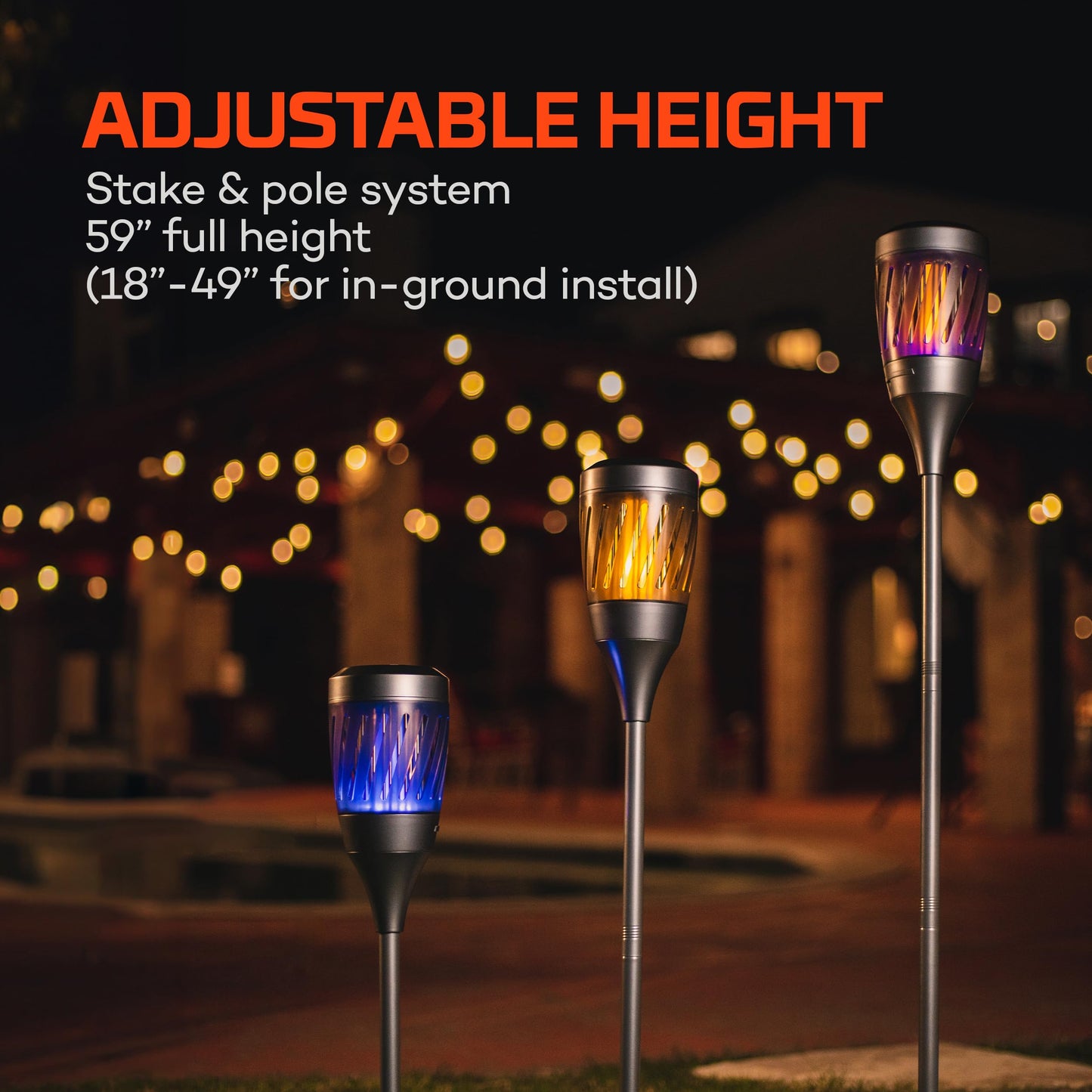 NEBO Solar Torch Zapper | Warm Tiki Torch Light for Outdoor Use & Insect Killing Electric Zapper, Solar Powered Rechargeable Battery, Perfect for Bugs like Mosquitos, Flies & Gnats