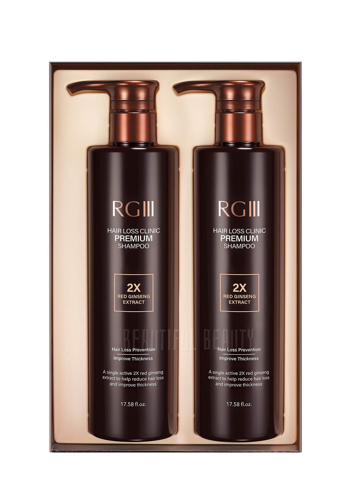 RG3 RGIII PREMIUM HAIR LOSS CLINIC SHAMPOO (TWO BOTTLE SET)