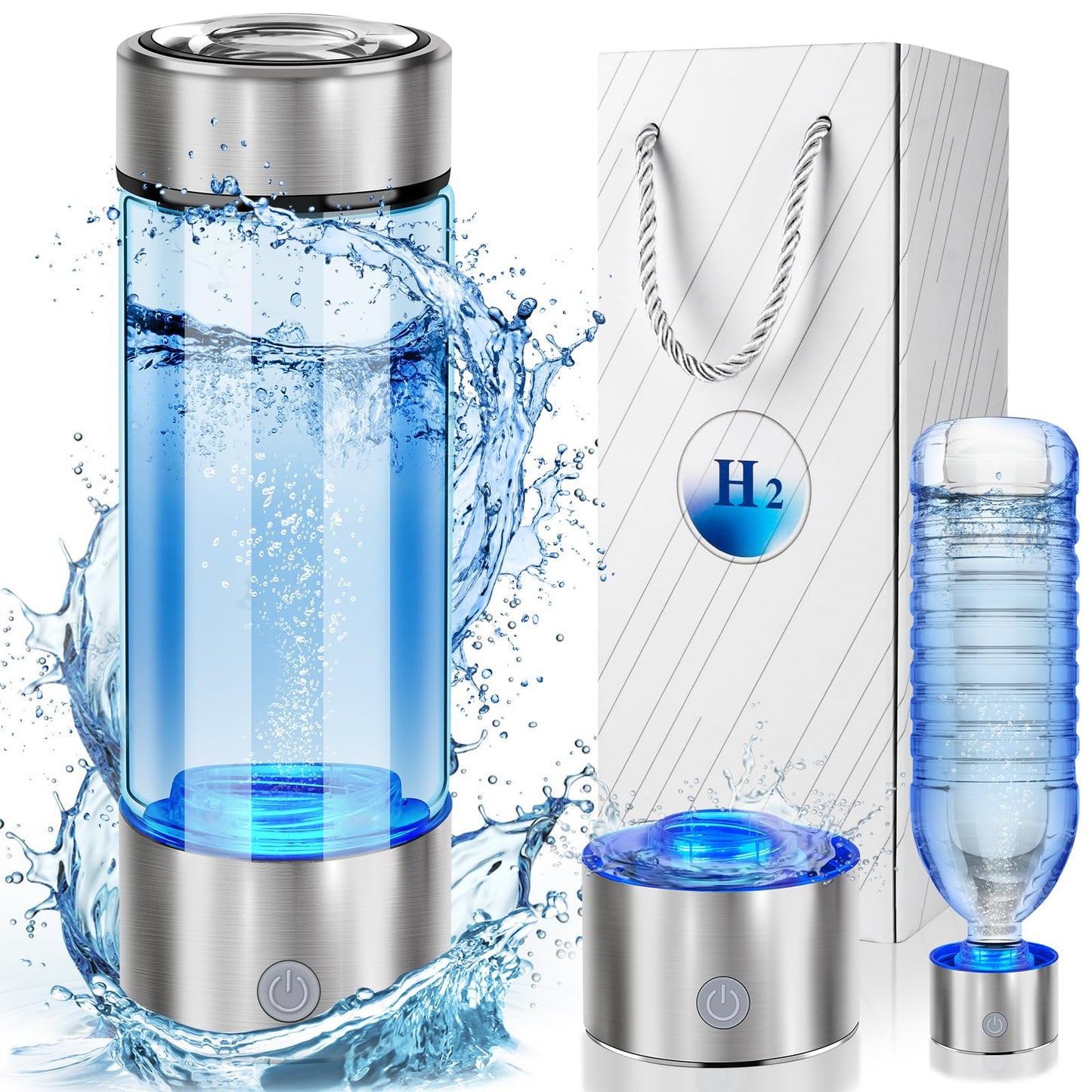 2026 New Hydrogen Water Bottle, Hydrogen Water Generator with Advanced SPE PEM Technology, Portable Rechargeable aquahealth Hydrogen Water for Office, Daily Drinking and Gifts