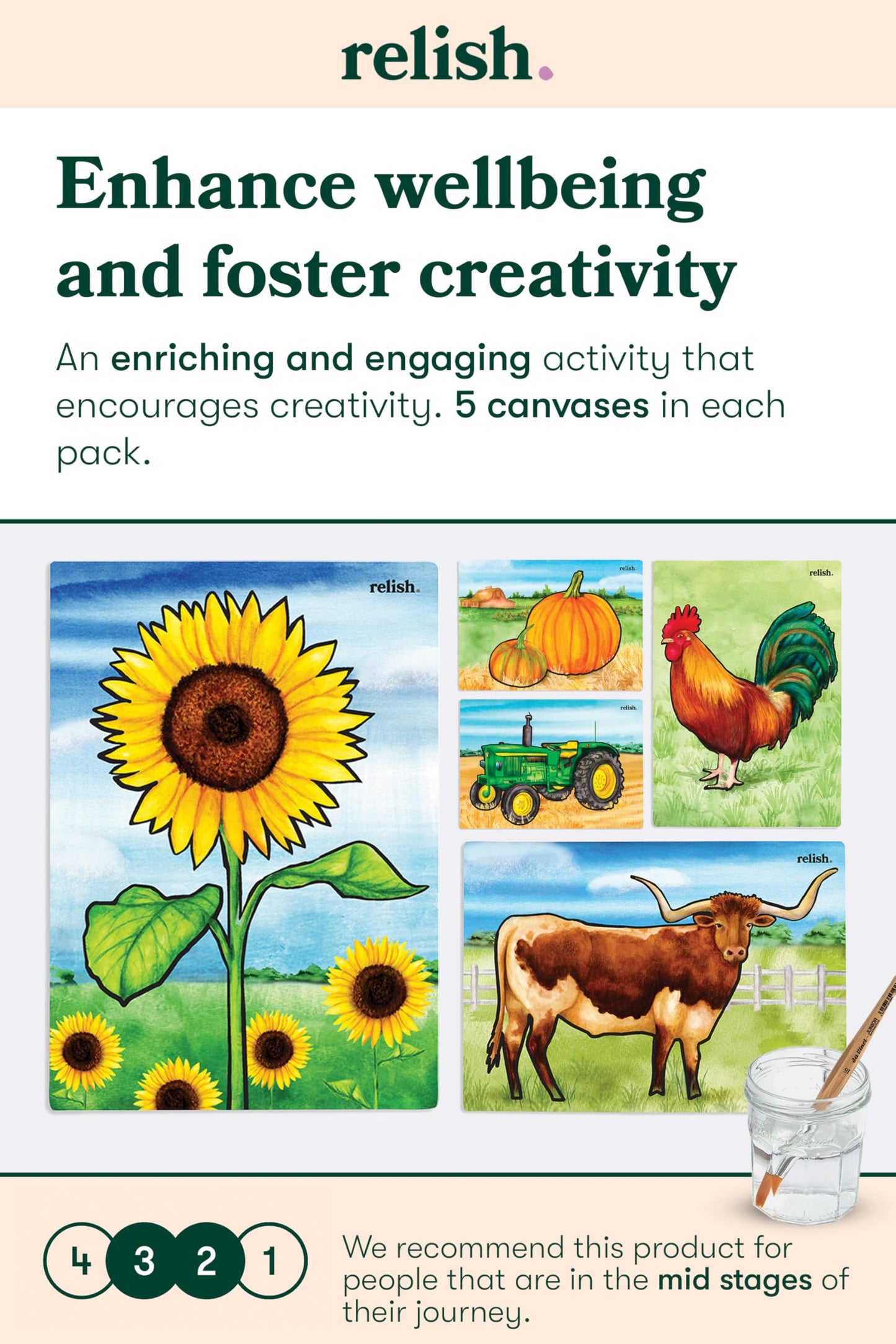 Relish Farm Memories Aquapaint Water Painting Pack – Alzheimer’s Products & Dementia Activities, Toys & Aids for Seniors