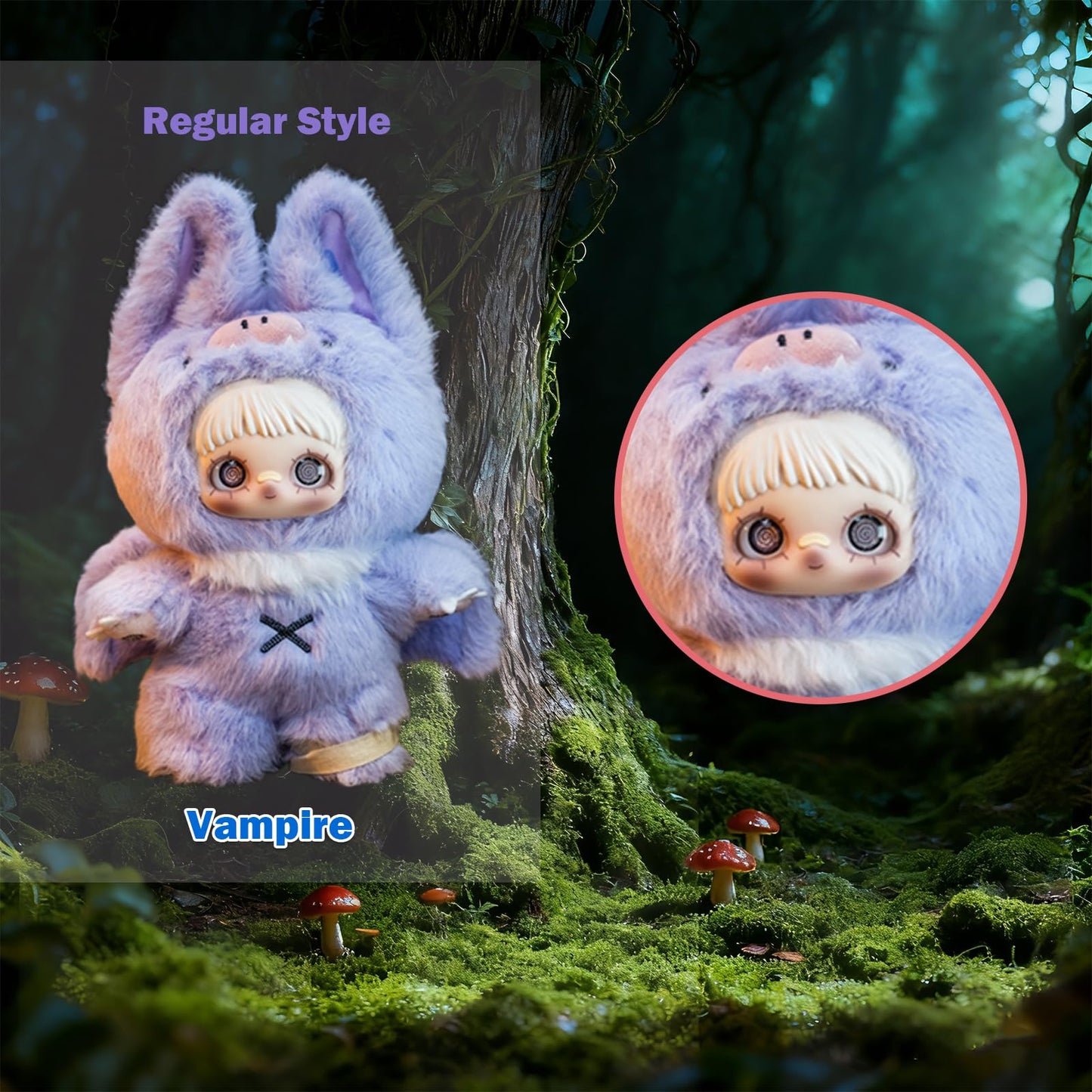 Waicommen Maymei Dark Forest Series Blind Plush Box, 1PC (1 of 7 Possible Styles), 6 Regular Figure and 1 Hidden Figure, for 15 Years Old and Up Collection, (Pack of 1)